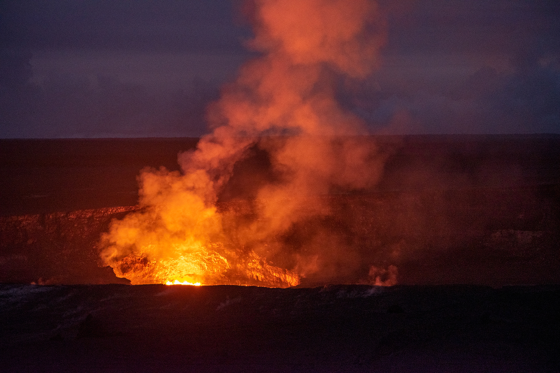 Lava Pool at the Kilauea Volcano, Hawaii