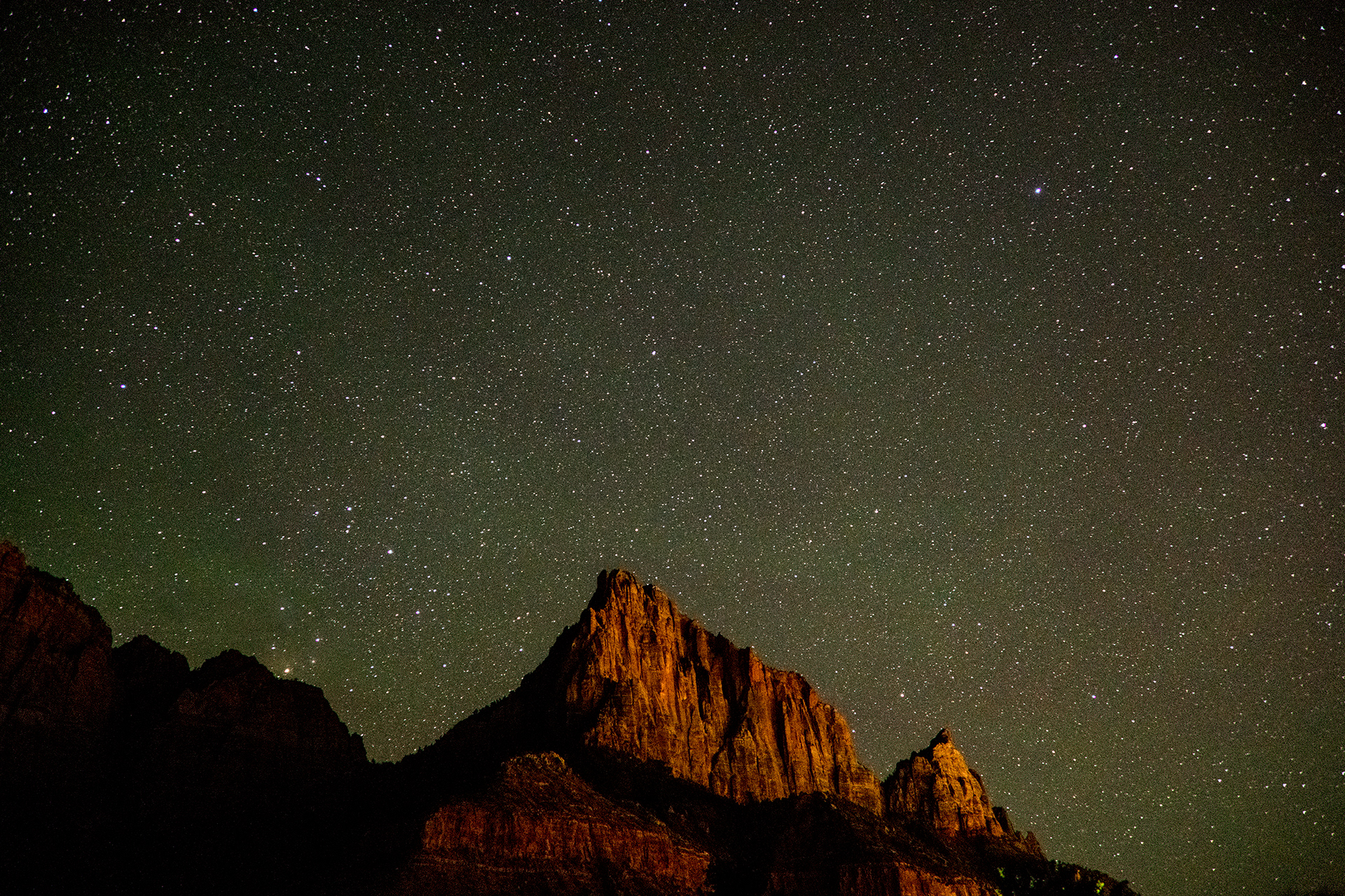 Dark Sky Over The Watchman, Zion National Park