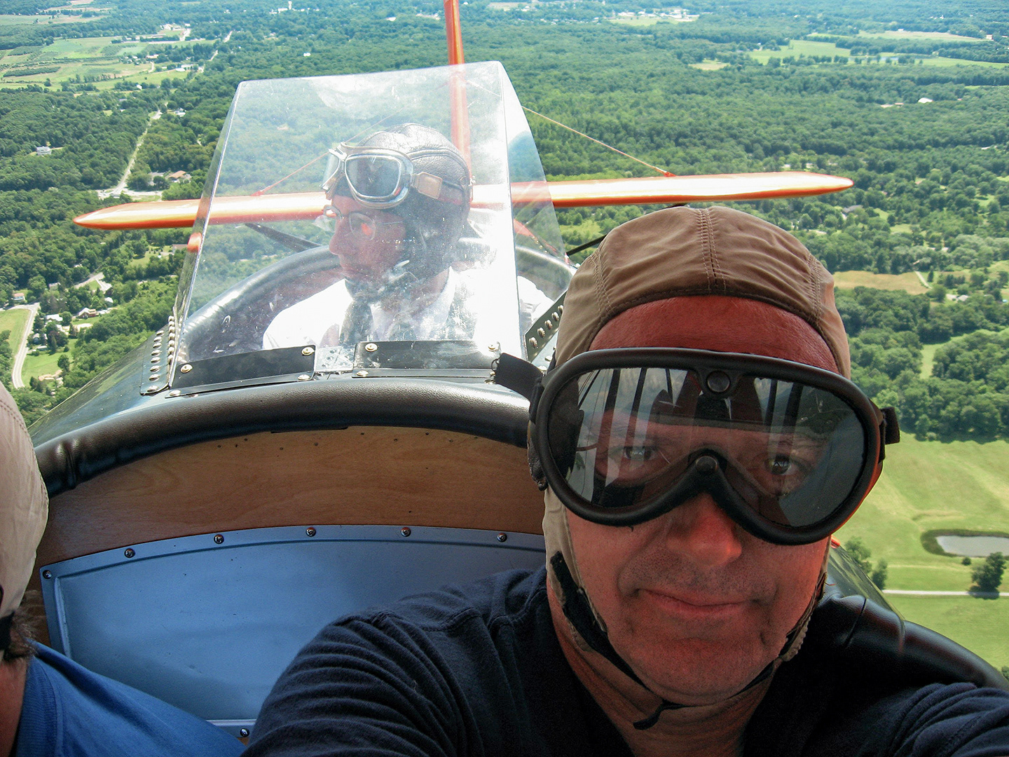 Selfie at 1500 feet, D-27 Aircraft, Old Rhinebeck Aerodrome, New York