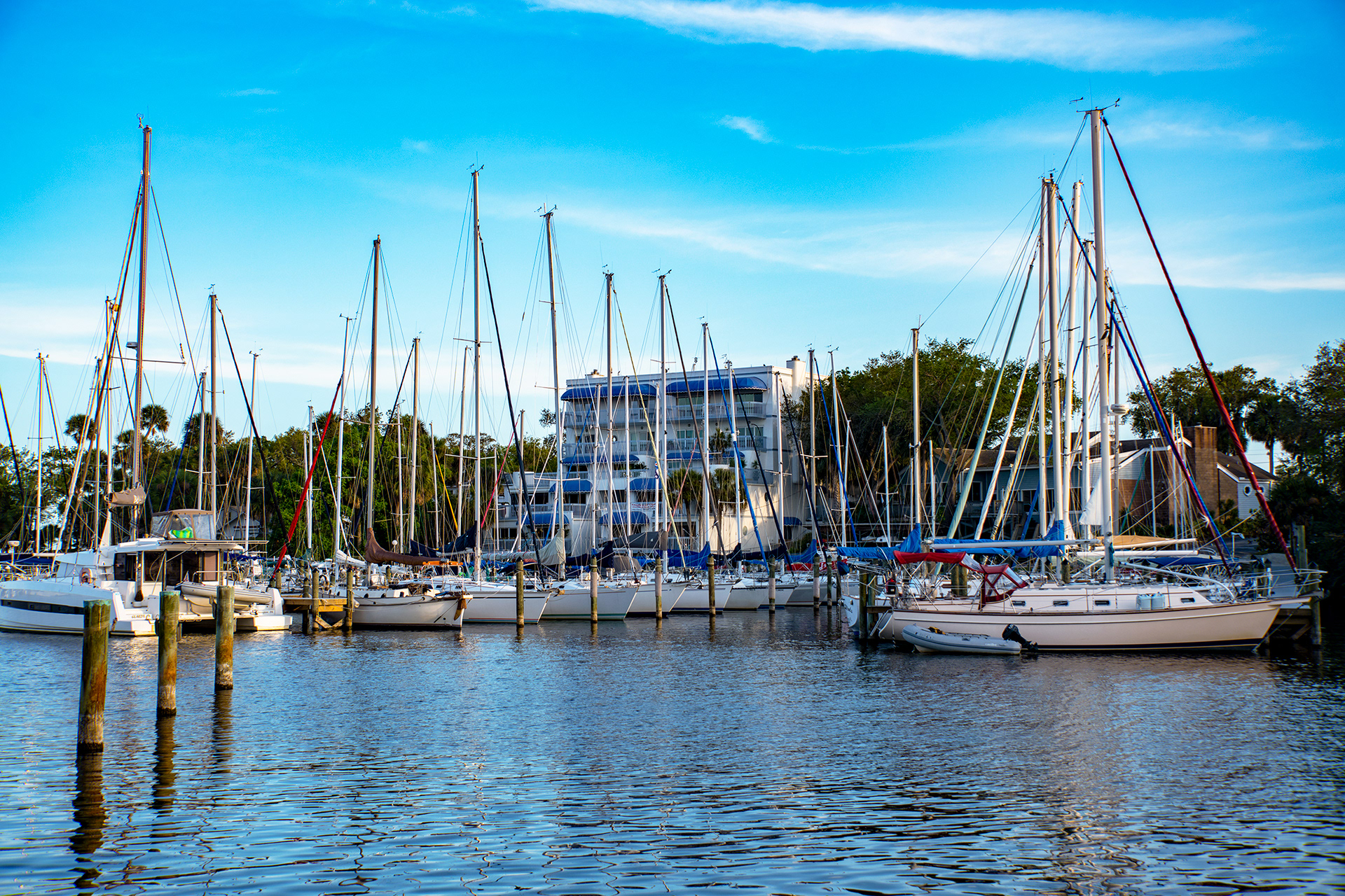 Sailboats, Melbourne Harbor, Melbourne, Florida