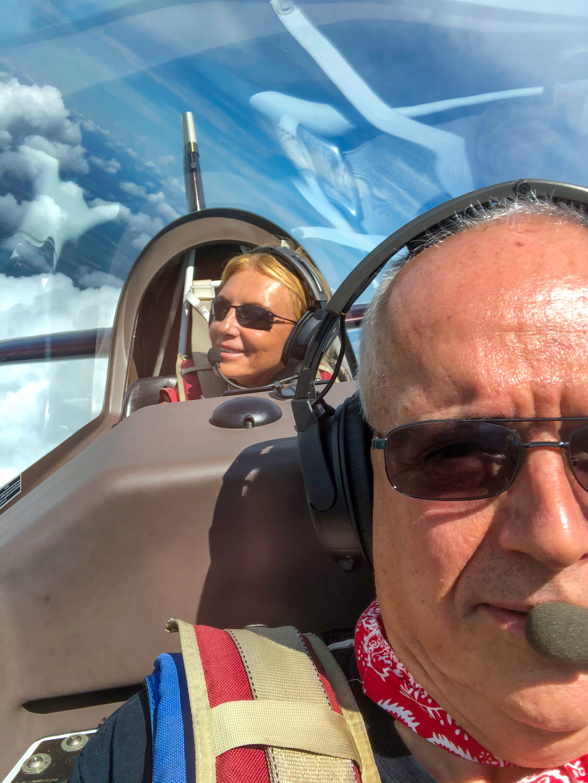 Selfie at 2,000 Feet with Aerobatics Champion Patty Wagstaff, Extra 300L Aircraft, Florida