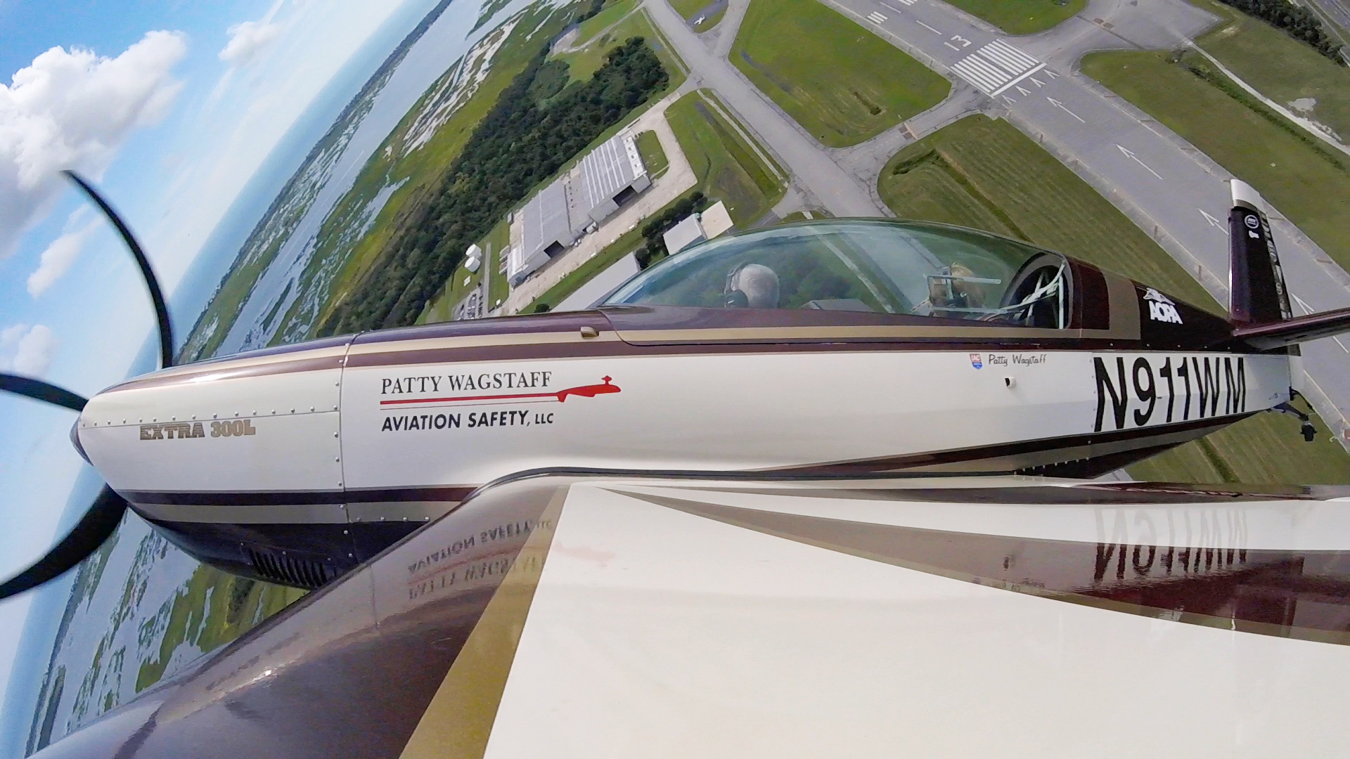 3-G Takeoff with Patty Wagstaff, Northeast Florida Regional Airport, St. Augustine, Florida