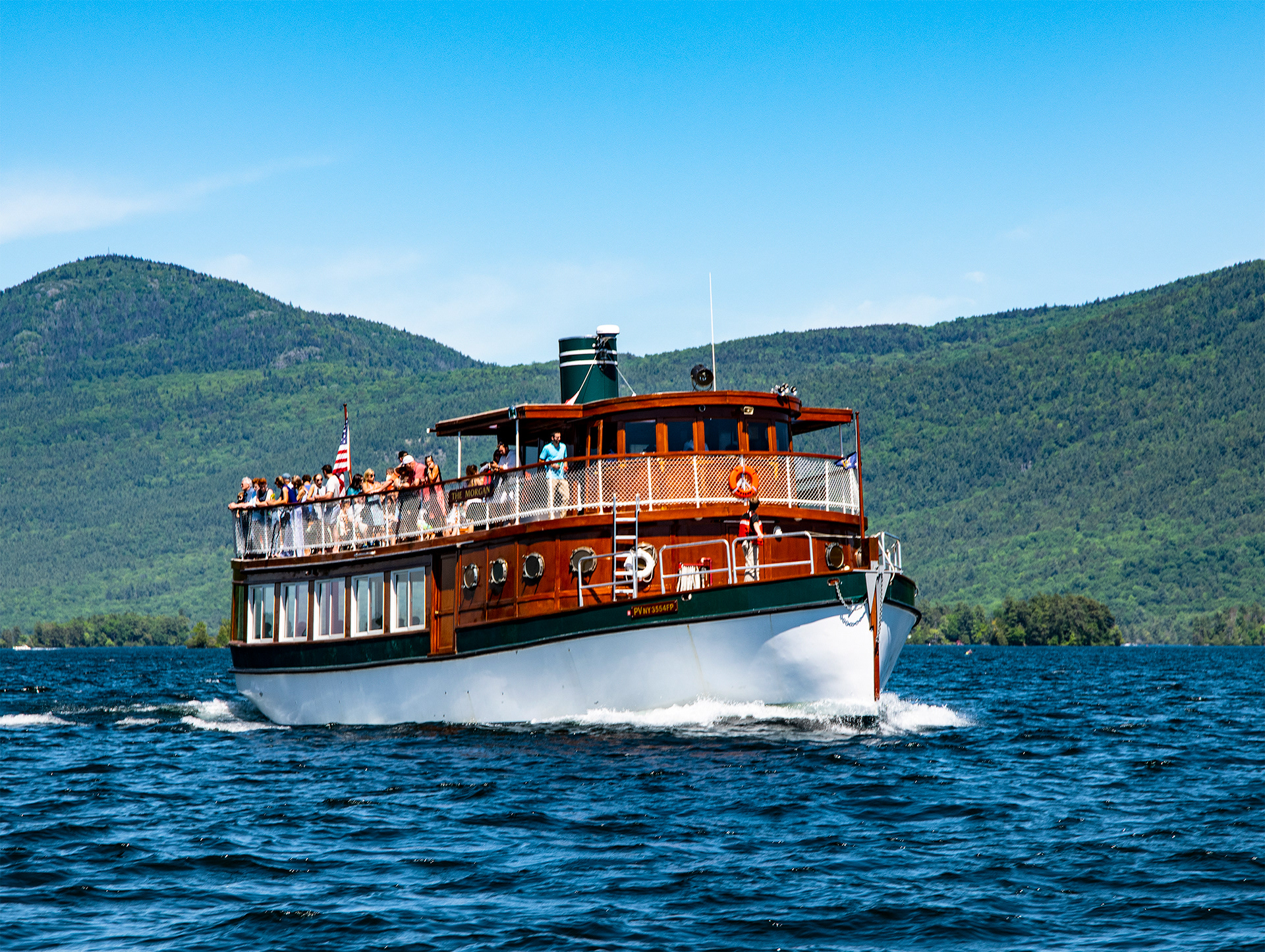 Tourists Sightseeing on the MV Morgan, Lake George, New York
