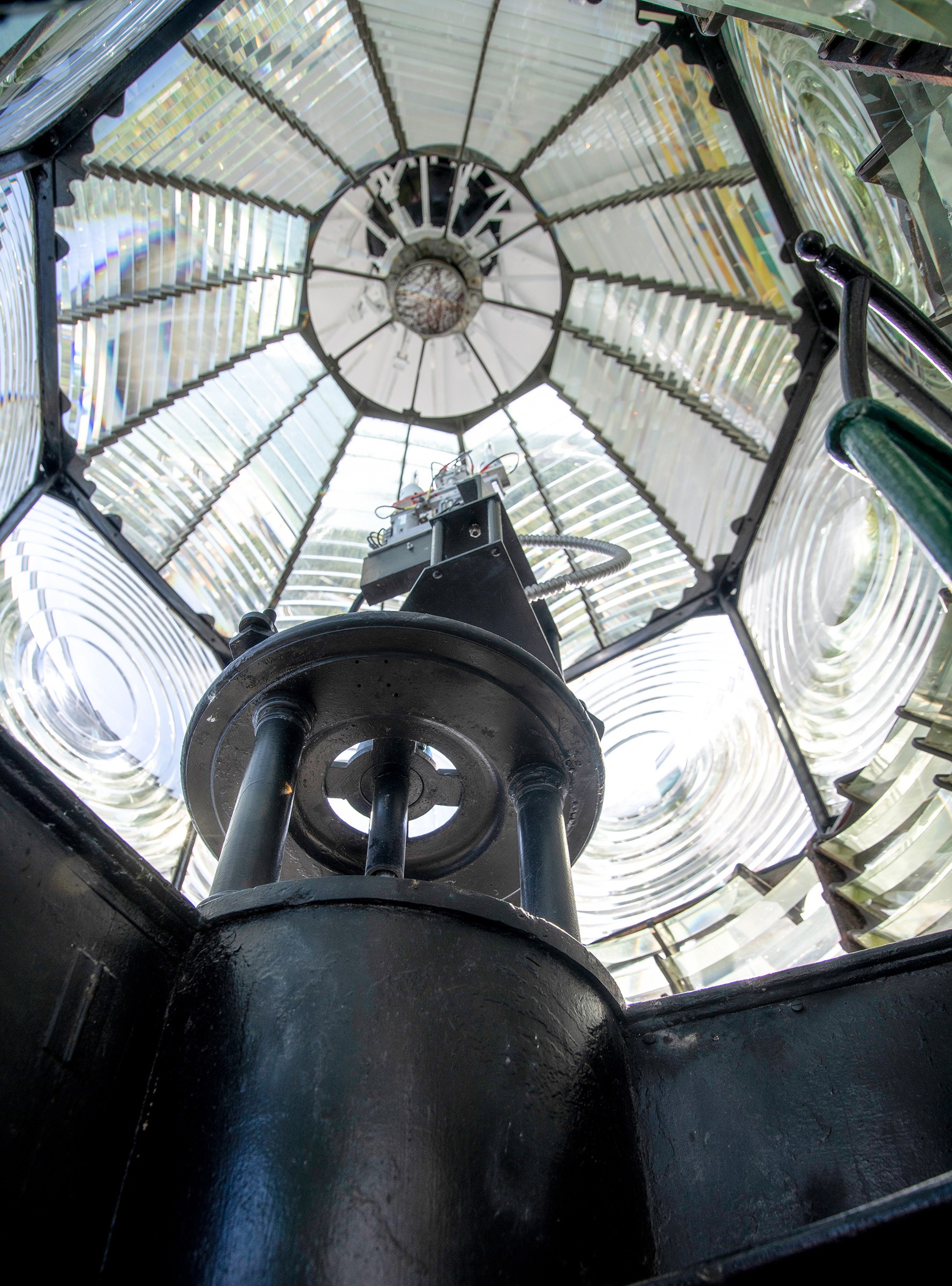 Inside the Fresnel Lens, Pensacola Light House, Florida