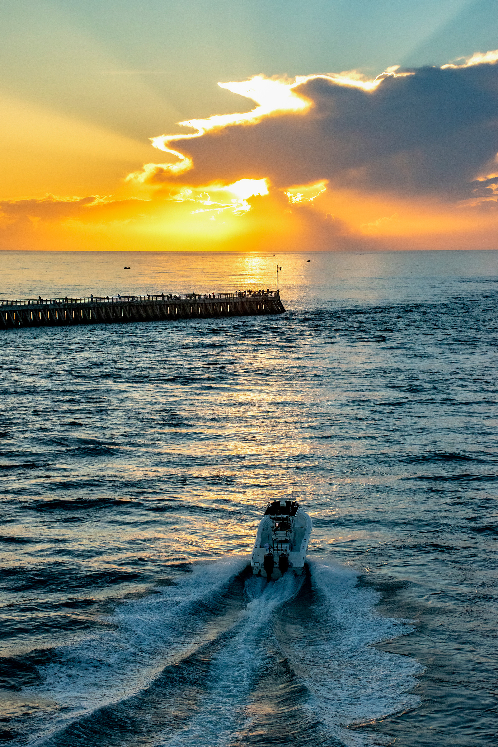 Going Fishing at Sunrise, Sebastian Inlet, Florida