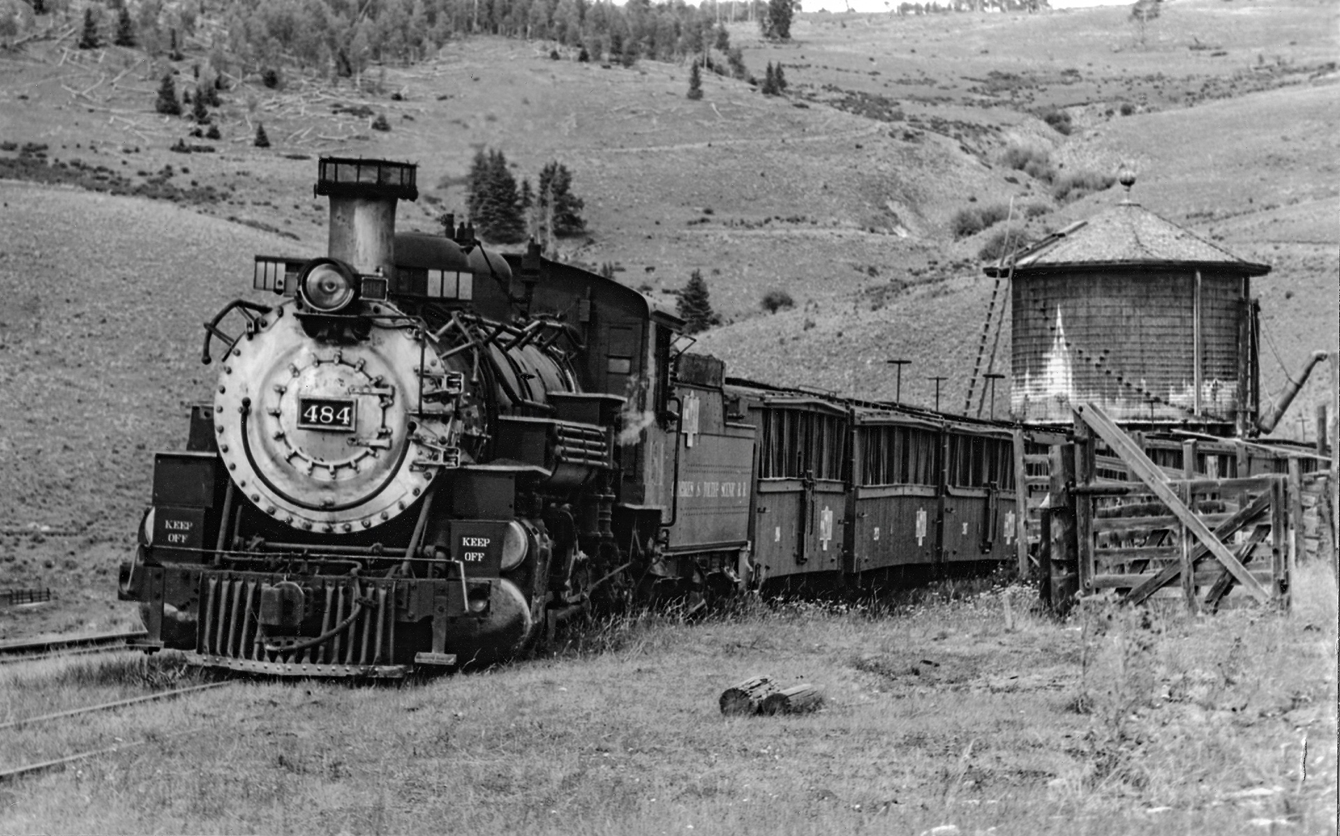 K-36 2-8-2 "Mikado" Steam Locomotive Near Chama, New Mexico, Circa 1979