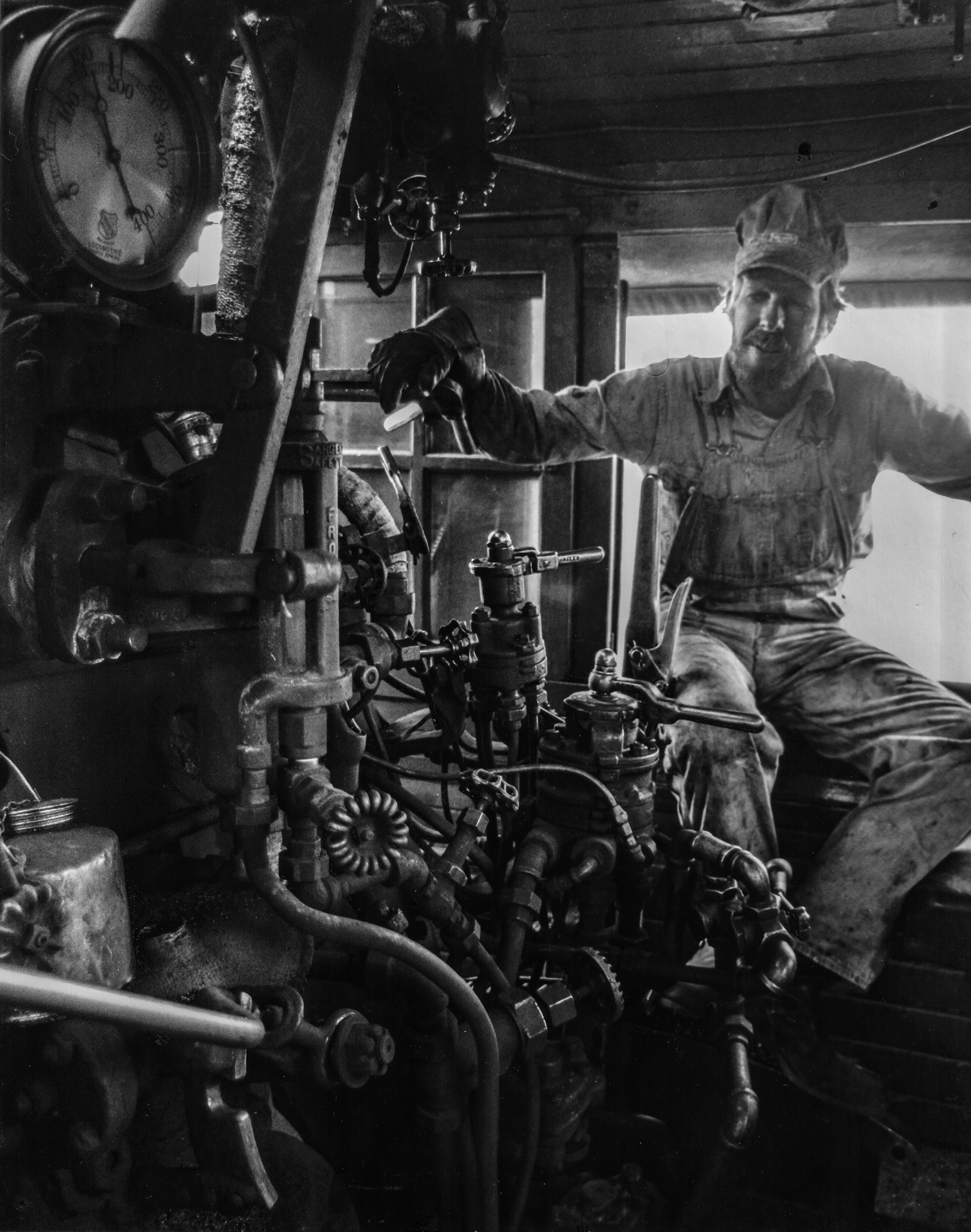 Steam Locomotive Engineer, circa 1978, Cumbres & Toltec Scenic Railroad, New Mexico