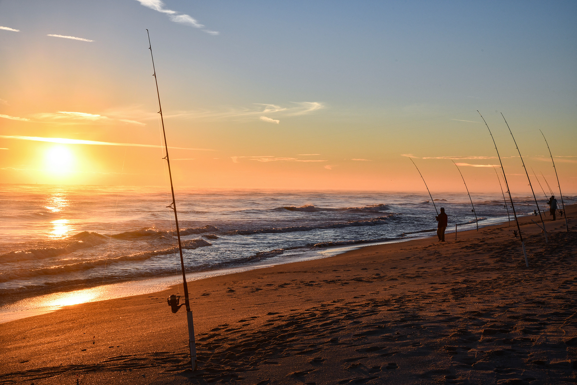 Sunrise Surf Fishing, Playalinda Beach, Florida