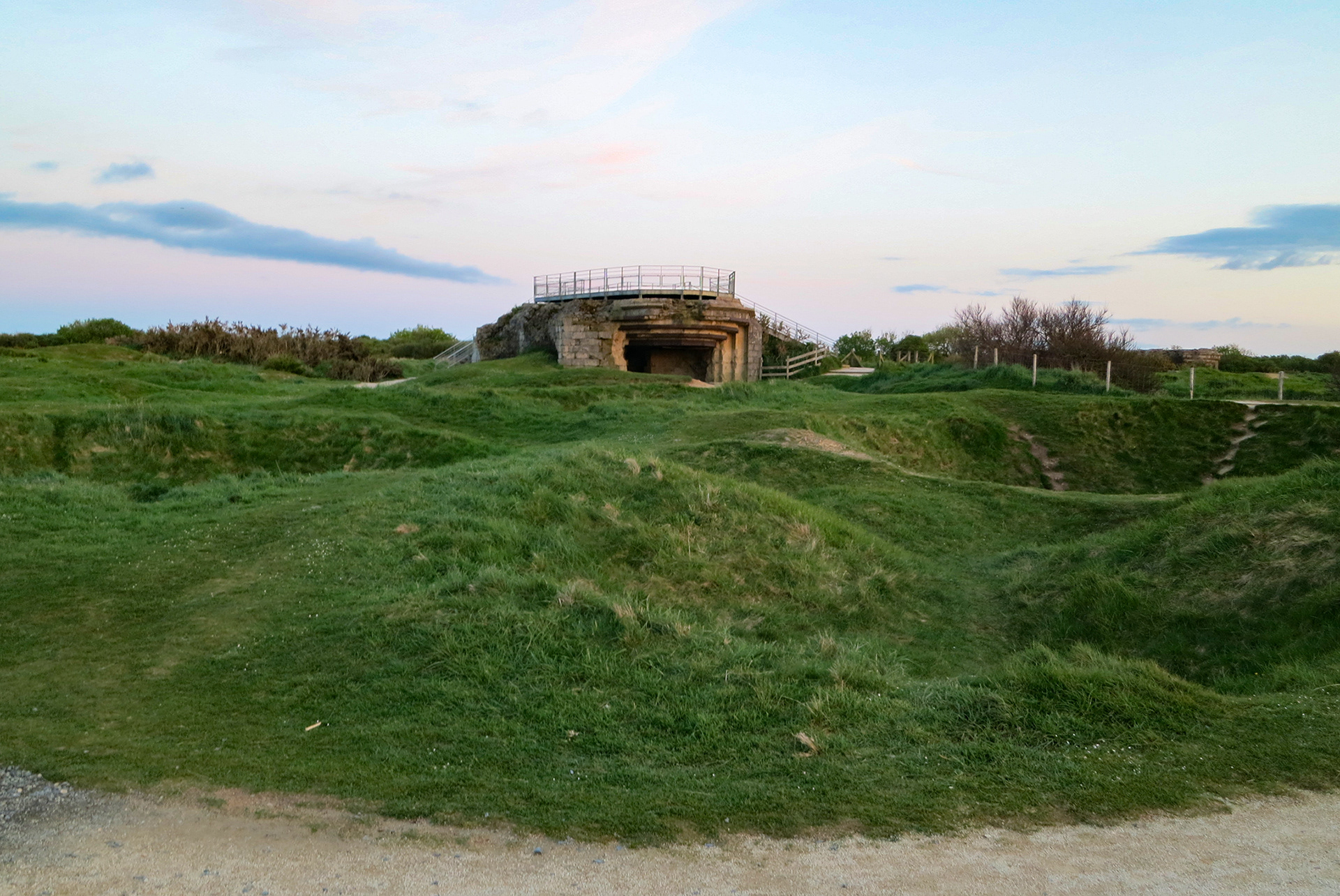 German Artillery Bunker and Bomb Craters, Point du Hoc, Normandy, France