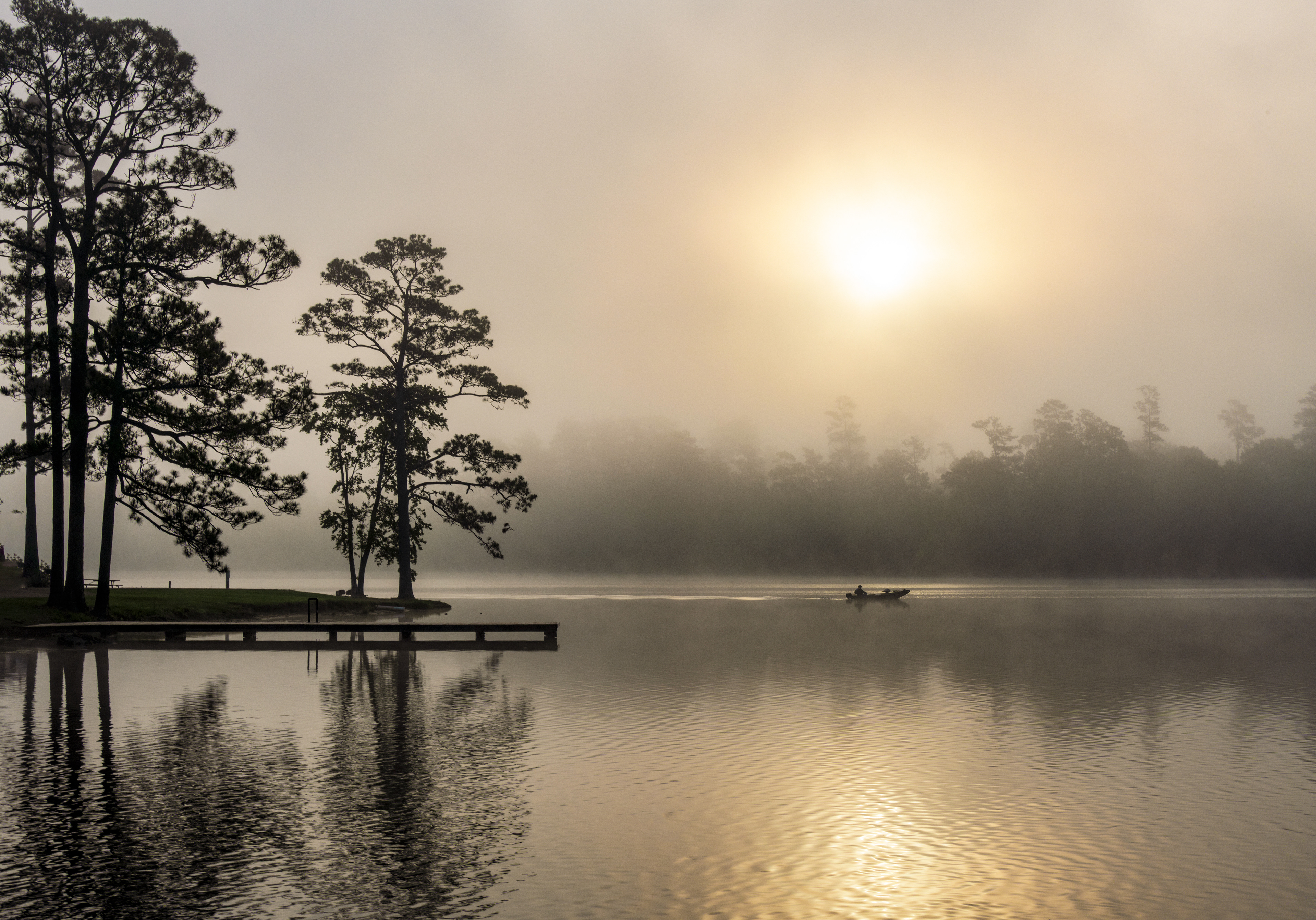 Fishing at Sunrise, Paul B. Johnson State Park, Hattiesburg, Mississippi