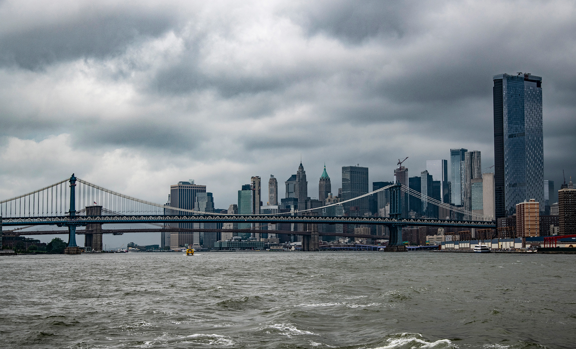 A Gloomy Lower Manhattan, New York City