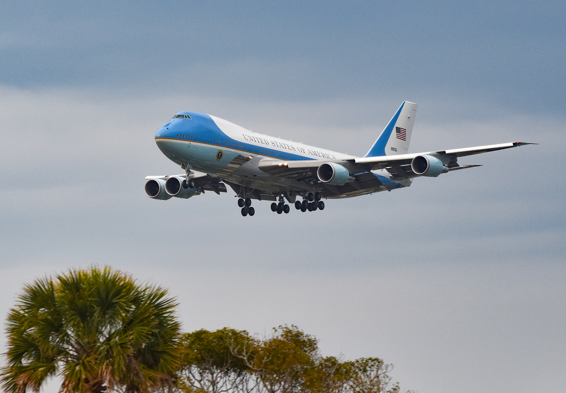Air Force One on Approach to Melbourne, Florida