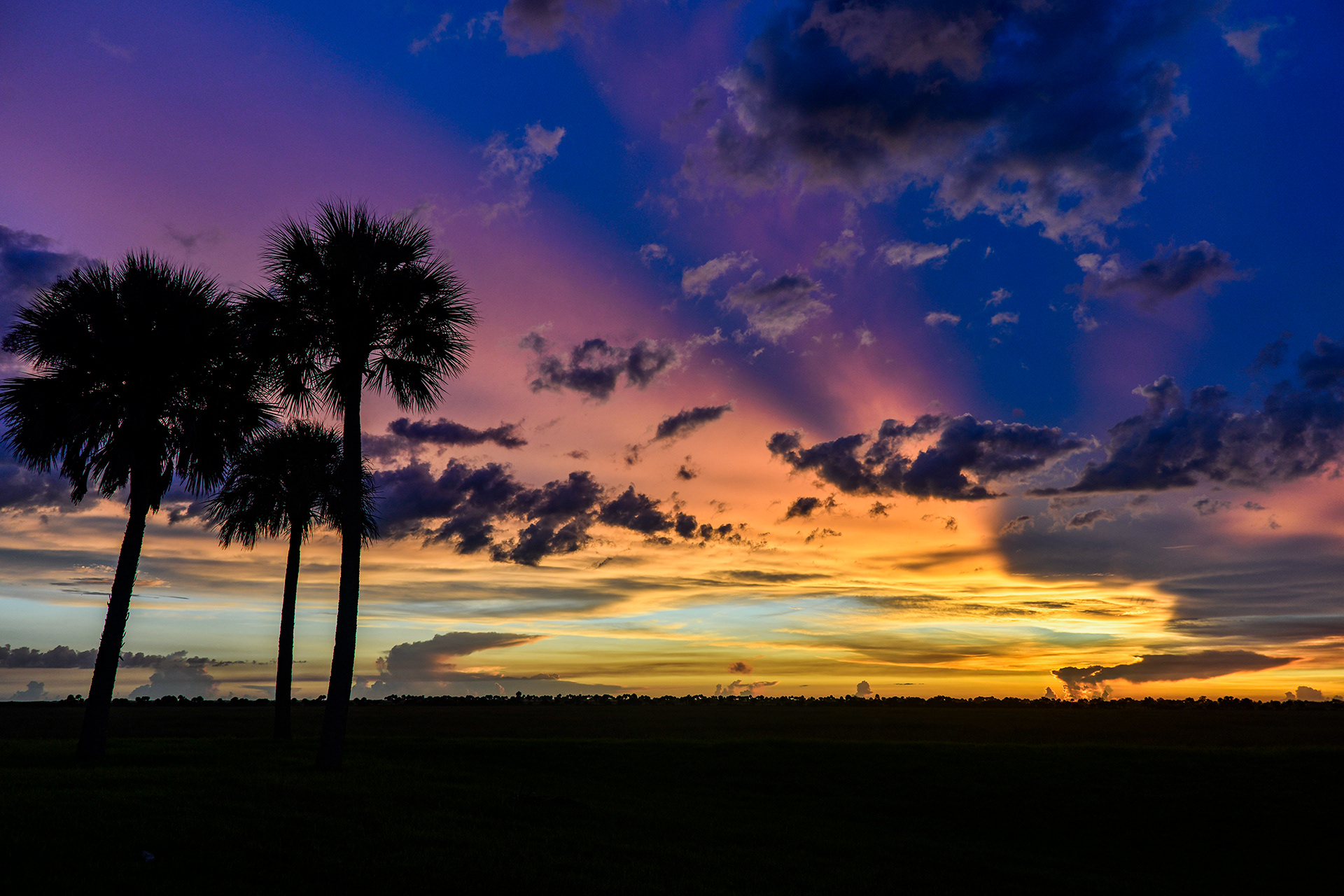 Sunset over the St. Johns River, Palm Bay, Florida