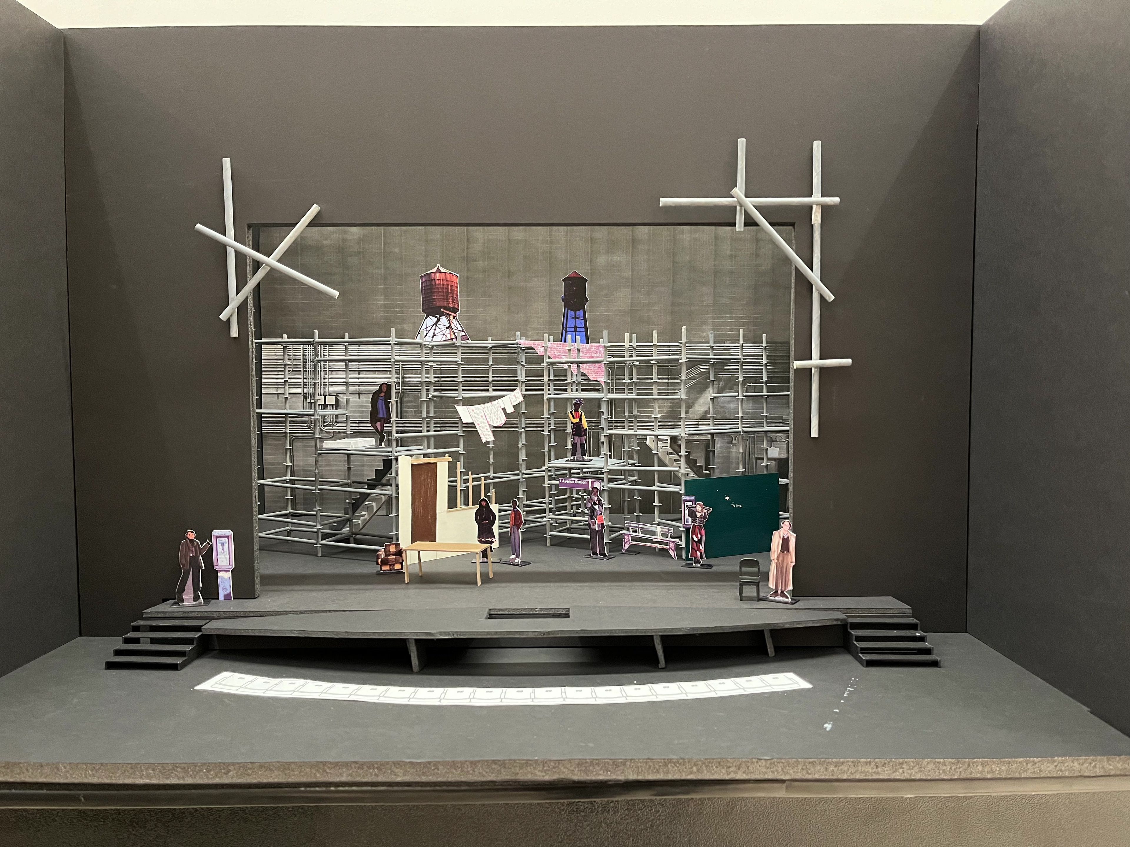 Color Model. Still in Progress. Scaffolding made with wooden dowels.