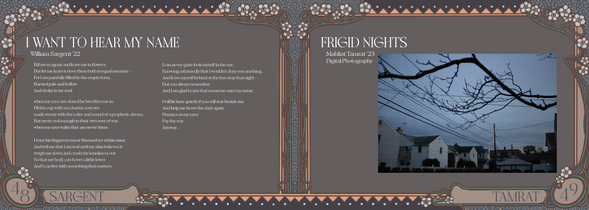Page Layout by Caroline Madeira. Page Design by William Sargent.