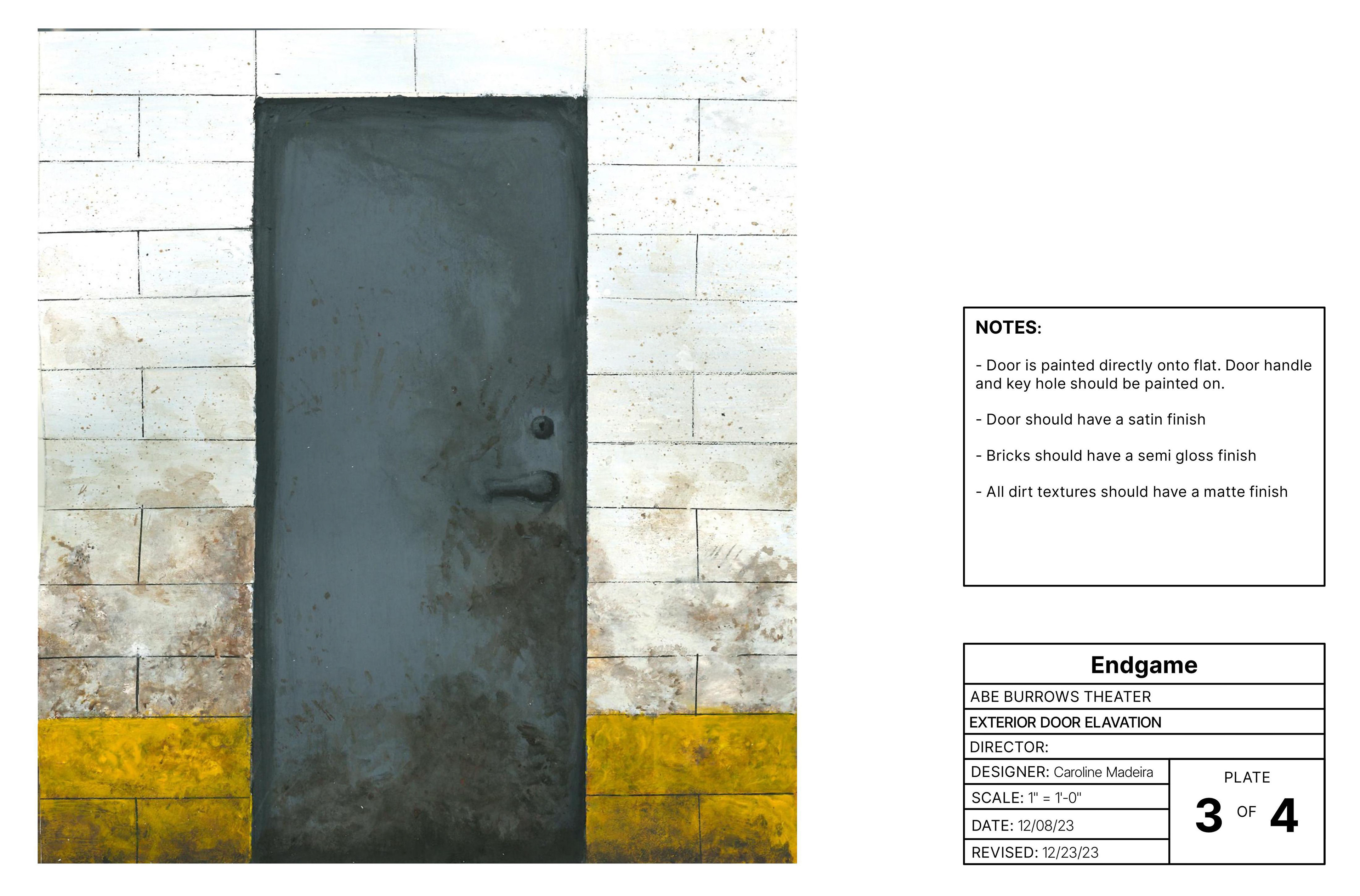 Door Rendering (2023) Acrylic on Paper