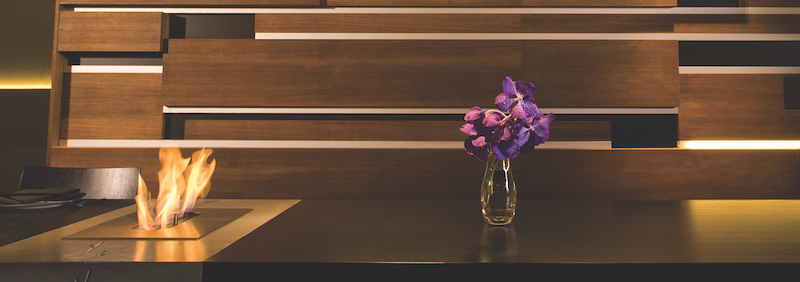 Detalj fra restauranten Madu i First Hotel Grims Grenka, Oslo. Foto.