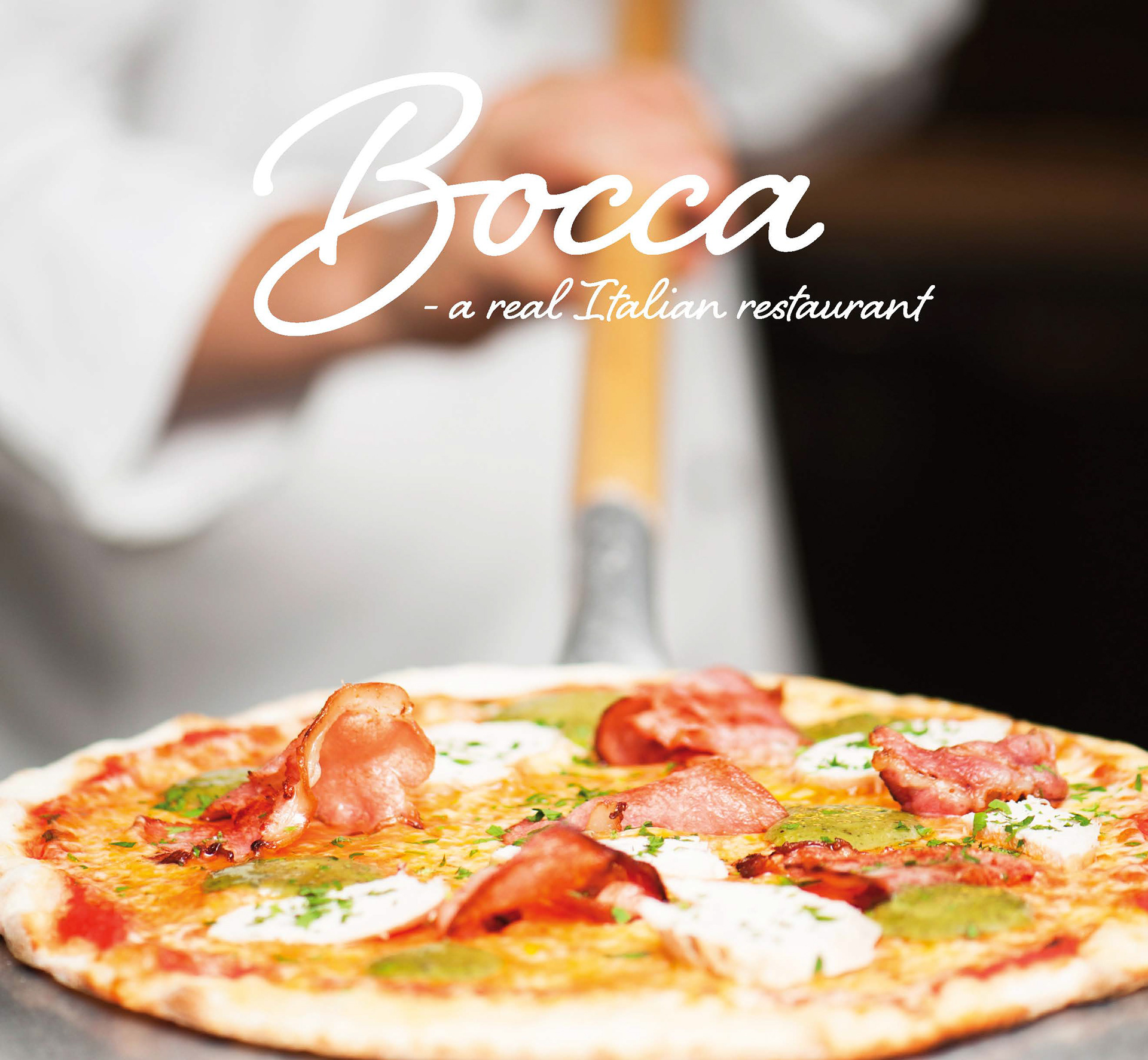 Annonse for restaurant Bocca på First Hotel Millennium, Oslo. Foto.