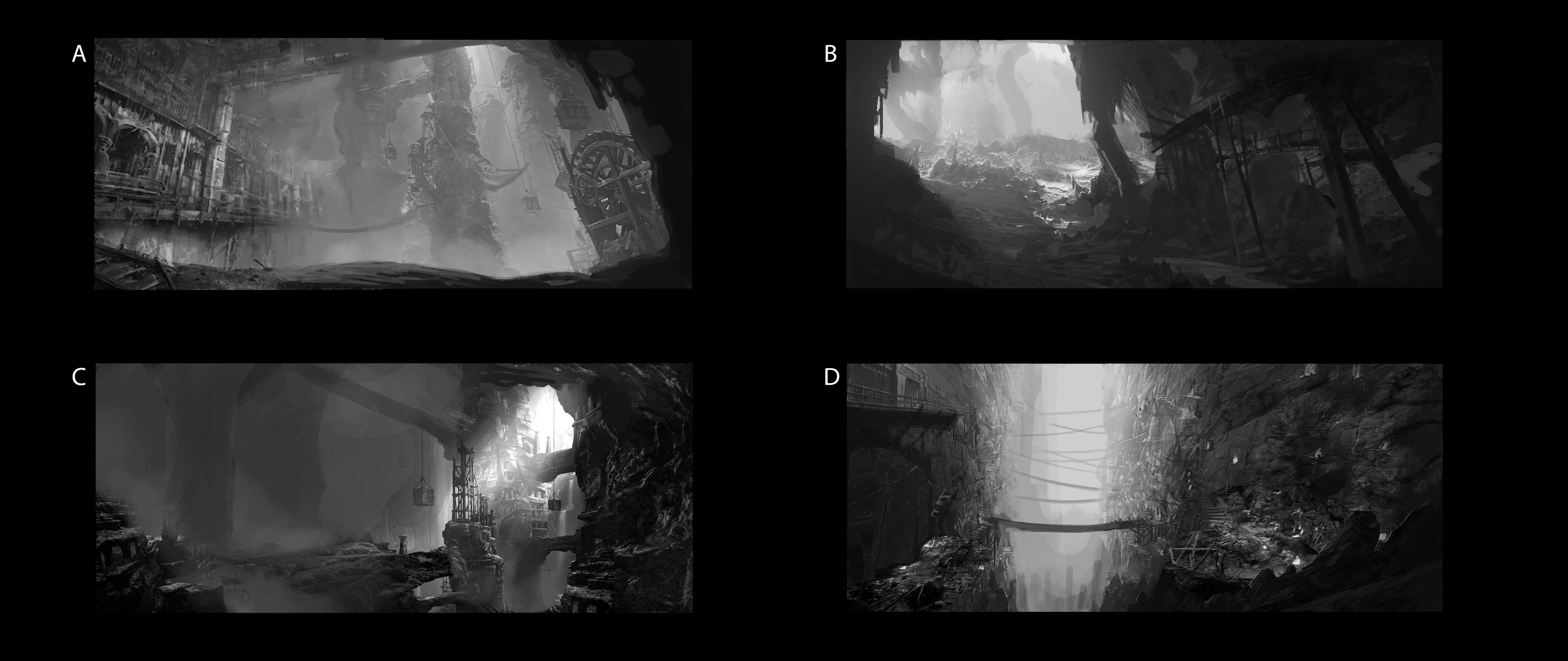 Cave Concept Art by Ari Zaritsky