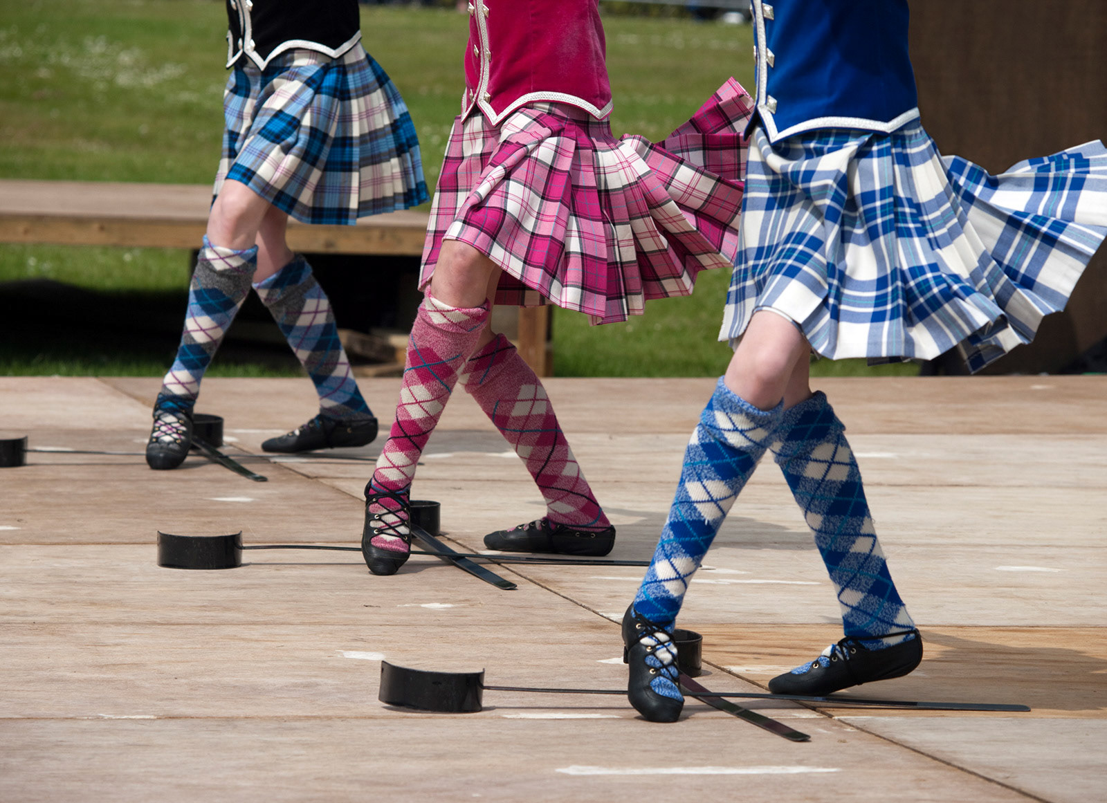 Sword Dancers at a Highland Games in Scotland
