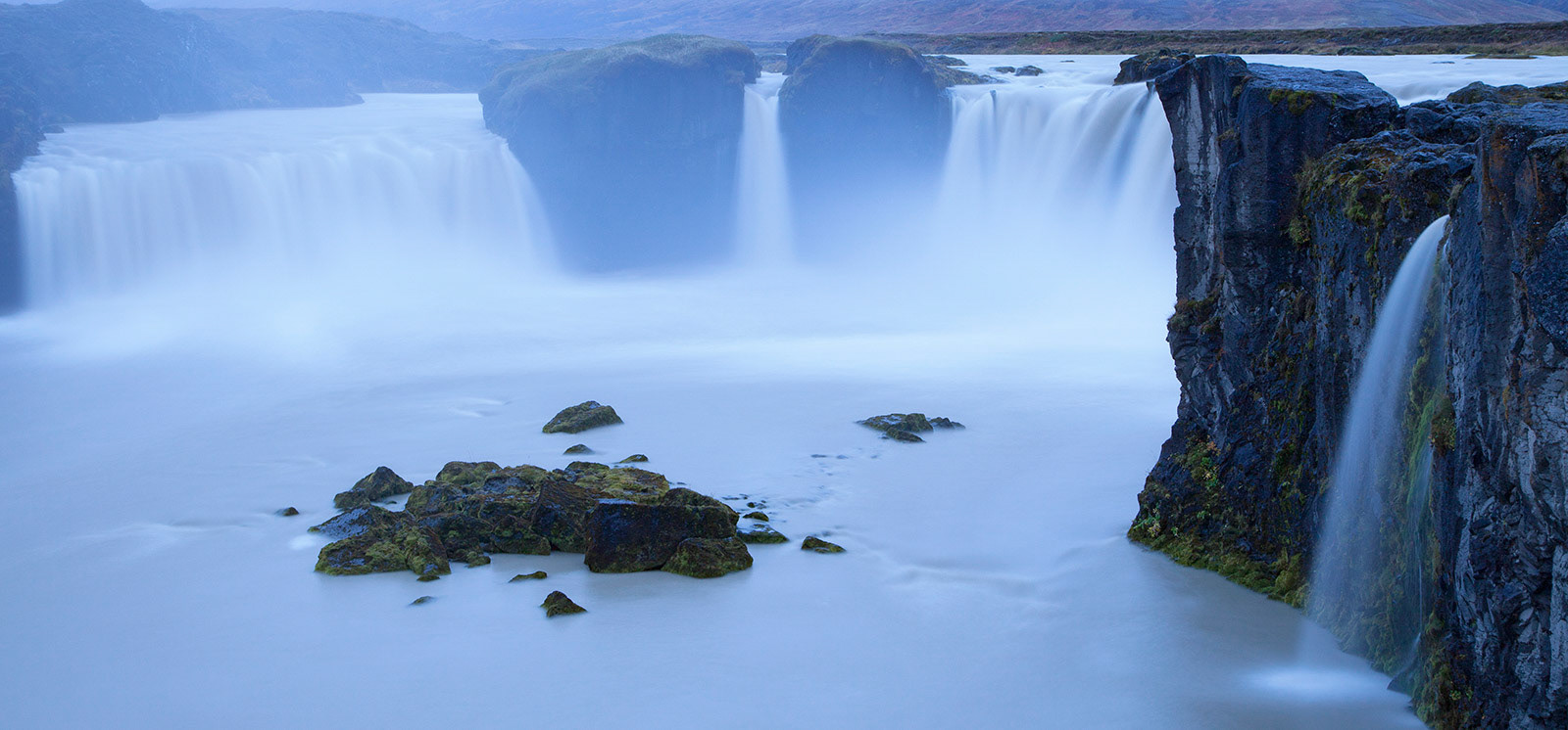 The Godafoss waterfall (waterfall of the Gods)