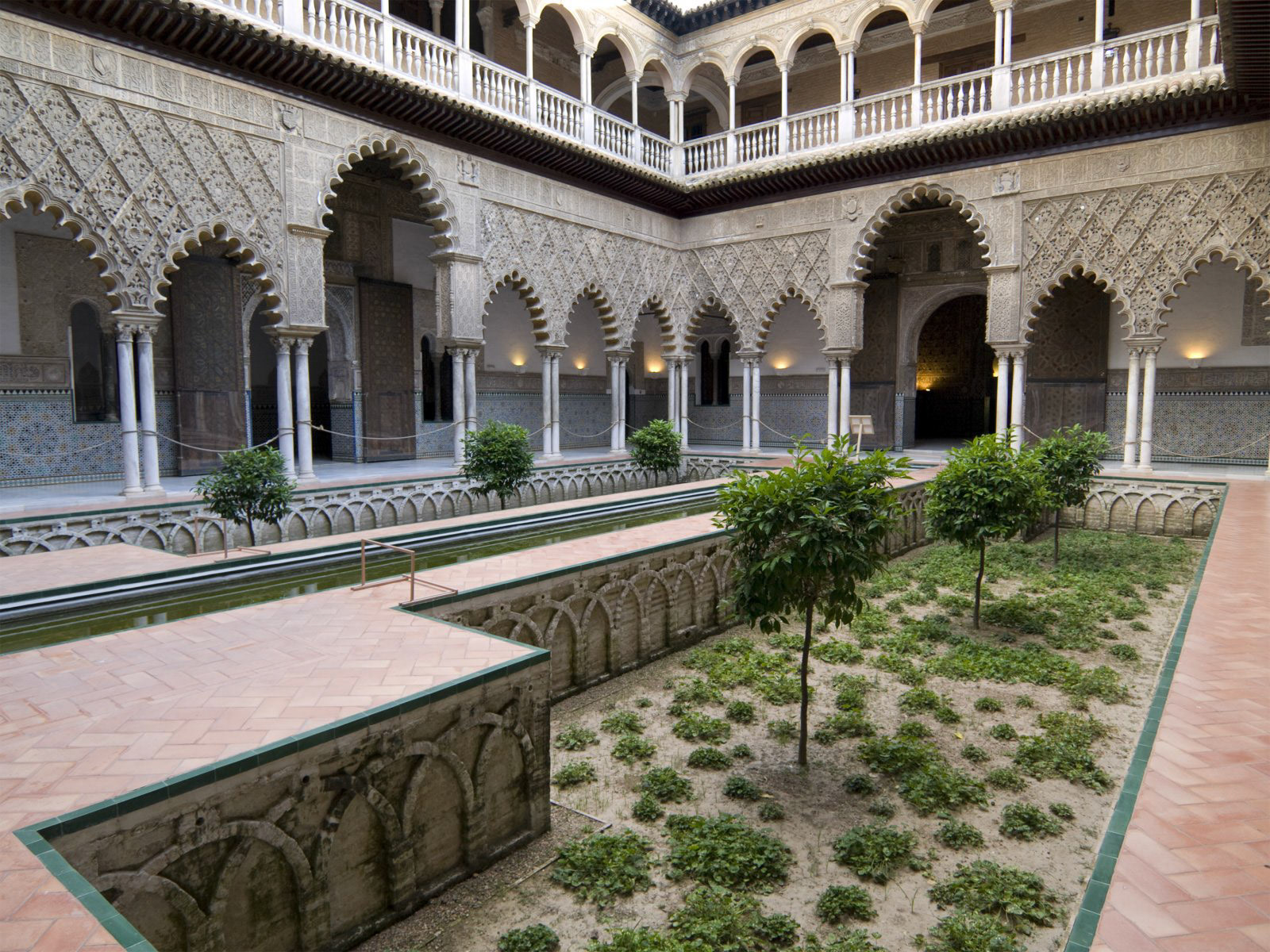Courtyard in the Alcazar Palace, Seville