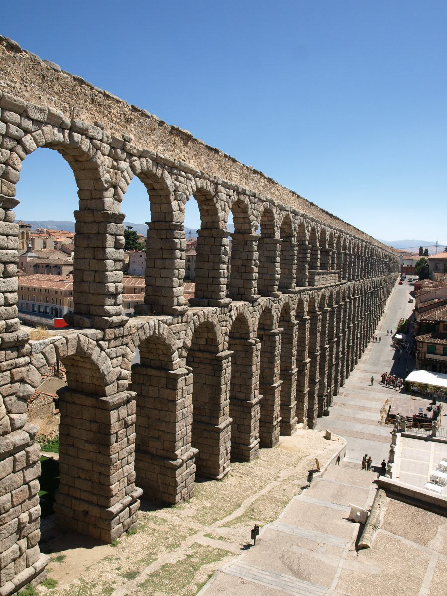 Roman Aqueduct in Segovia, Spain