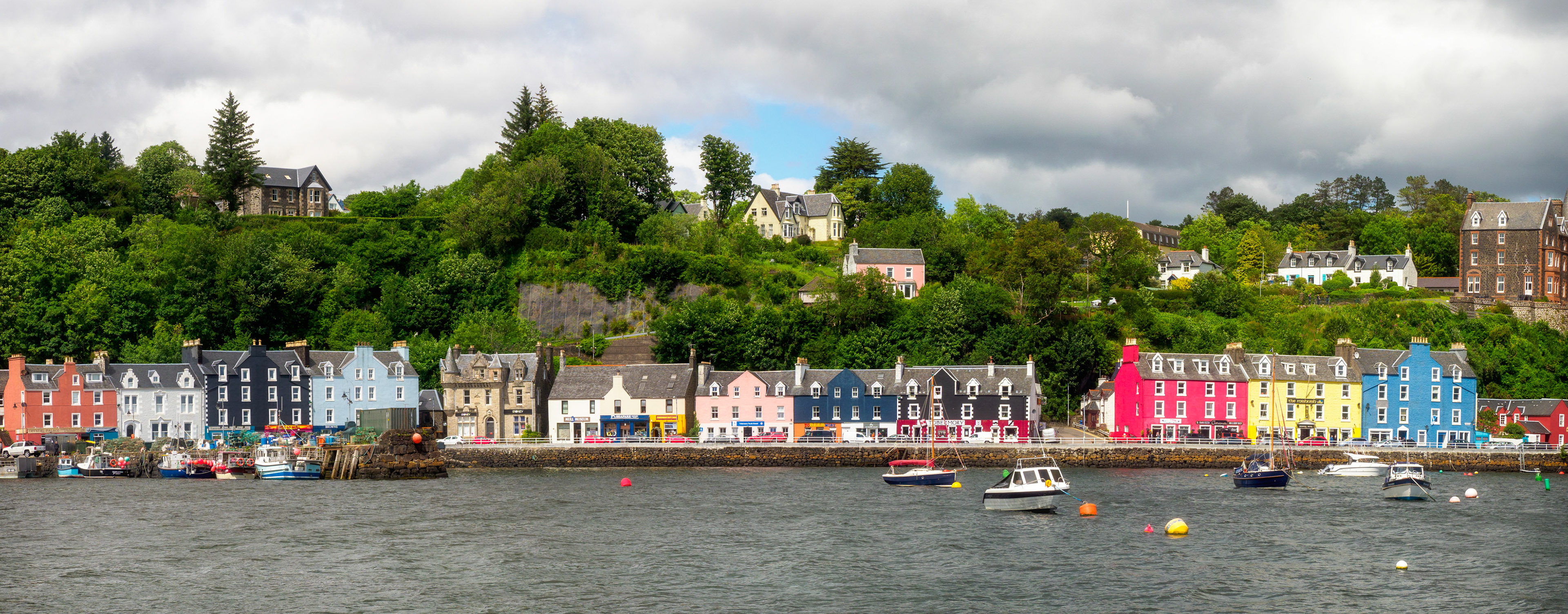 Colourful Houses on the Waterfront at Tobermory on the Isle of Mull