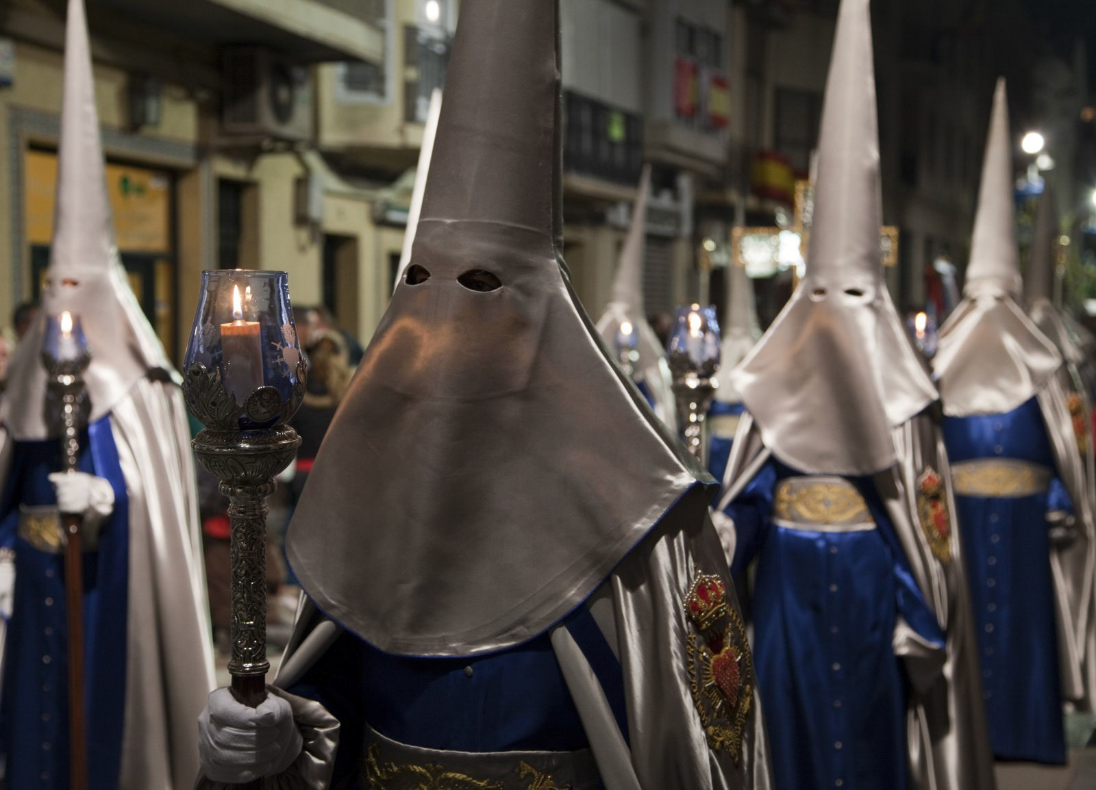 Night Procession during Semana Santa in Cartagena, Spain