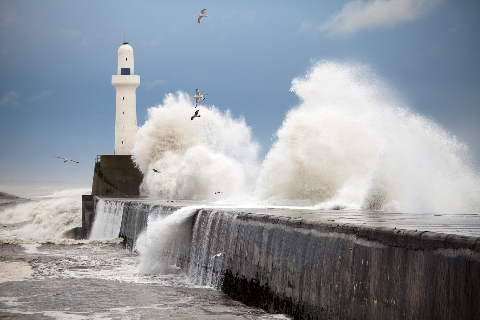 Storm Waves at Aberdeen Harbour