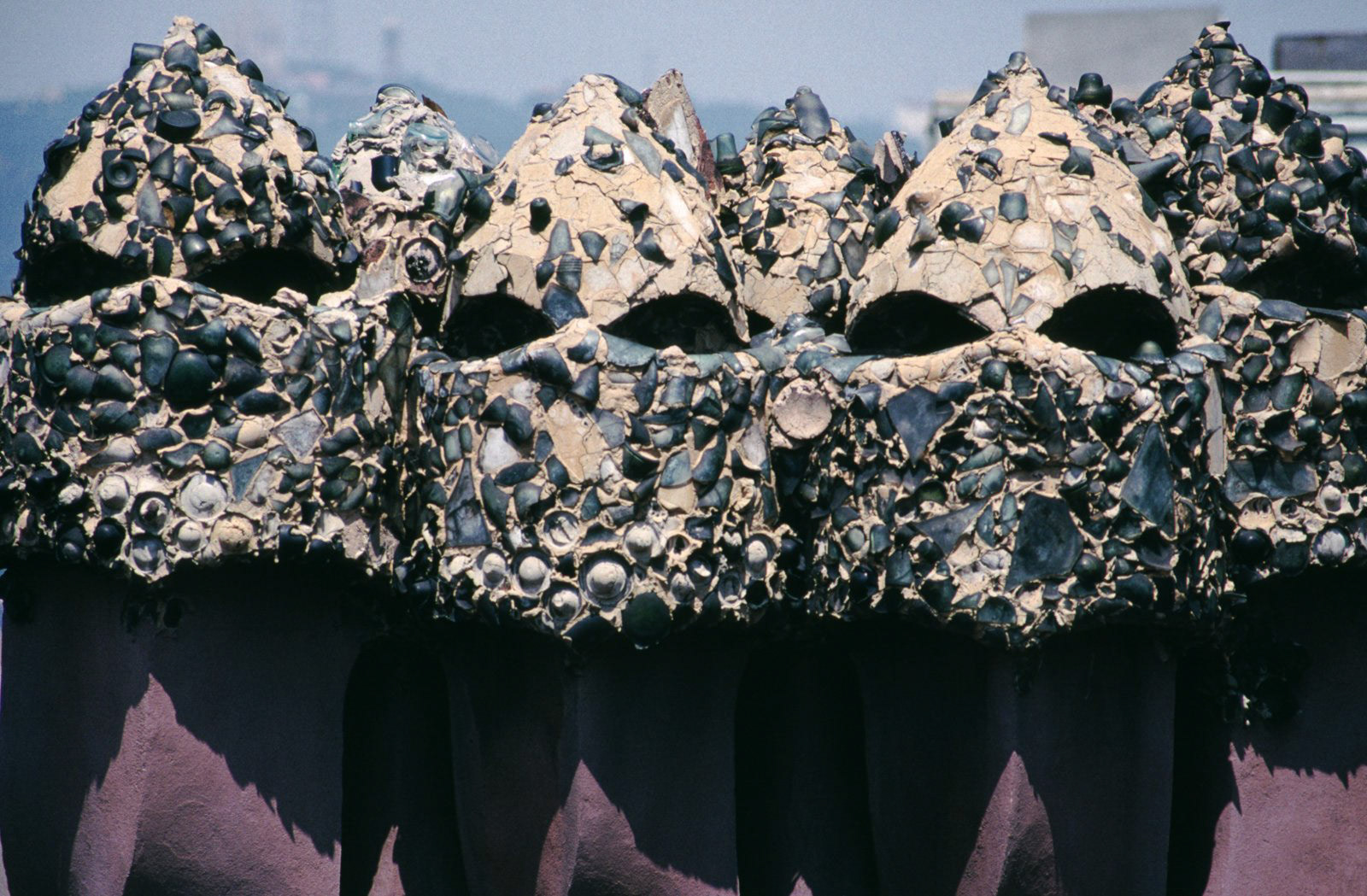 Gaudi Chimneys in Barcelona, Spain