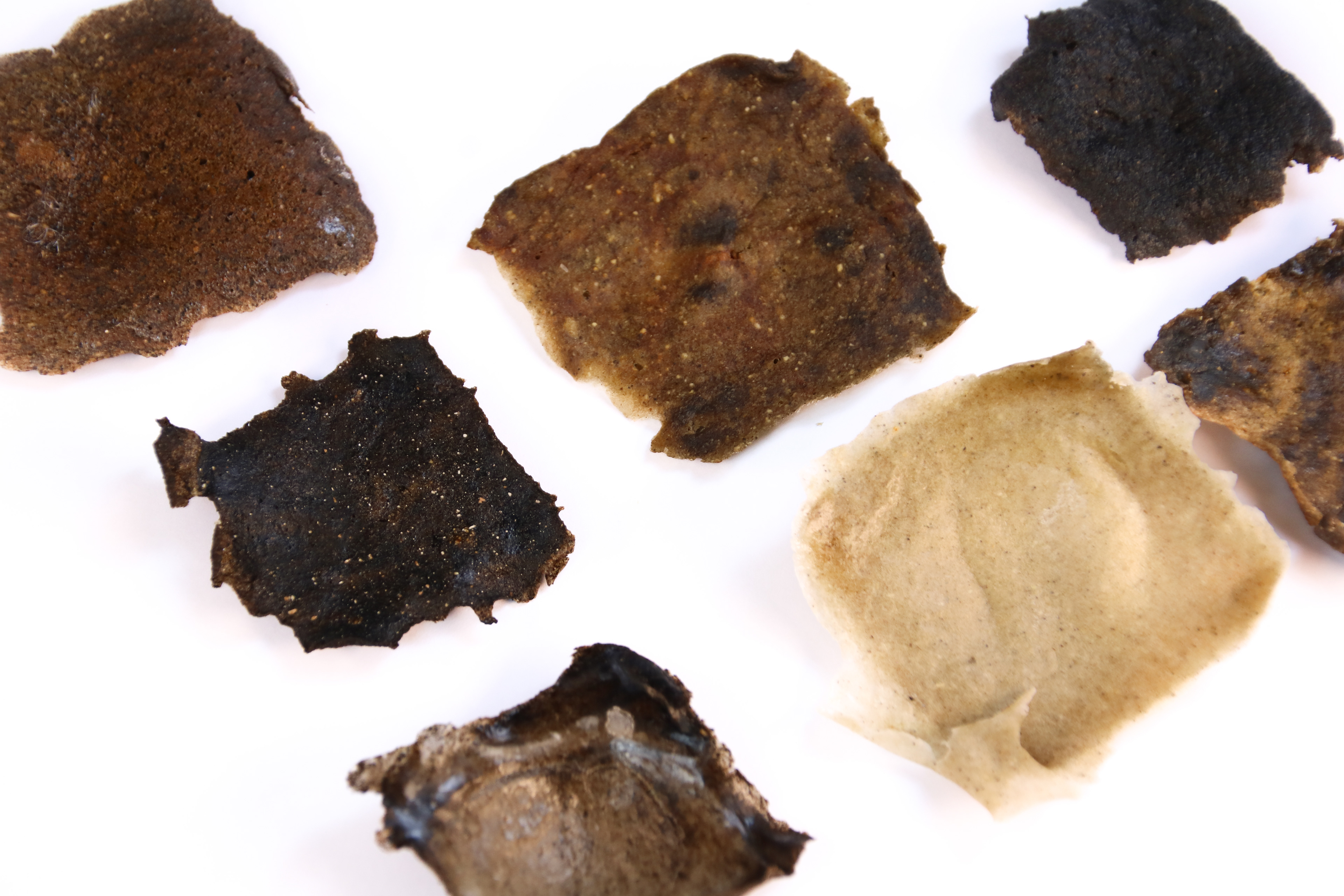 Material explorations from waste orange at Spar, TU/e campus.