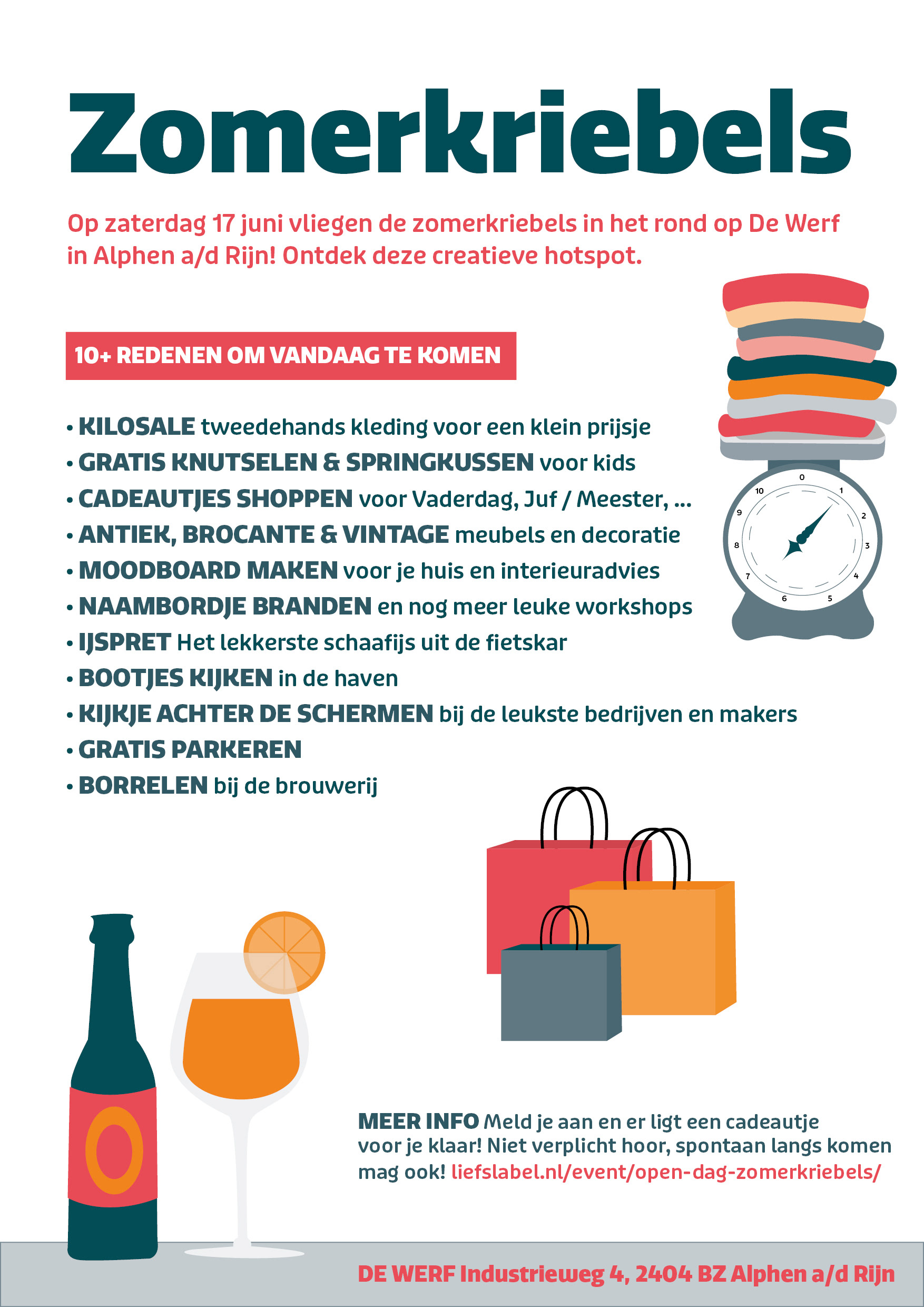 Back Flyer Zomerkriebels, Adobe Indesign mei 2023.