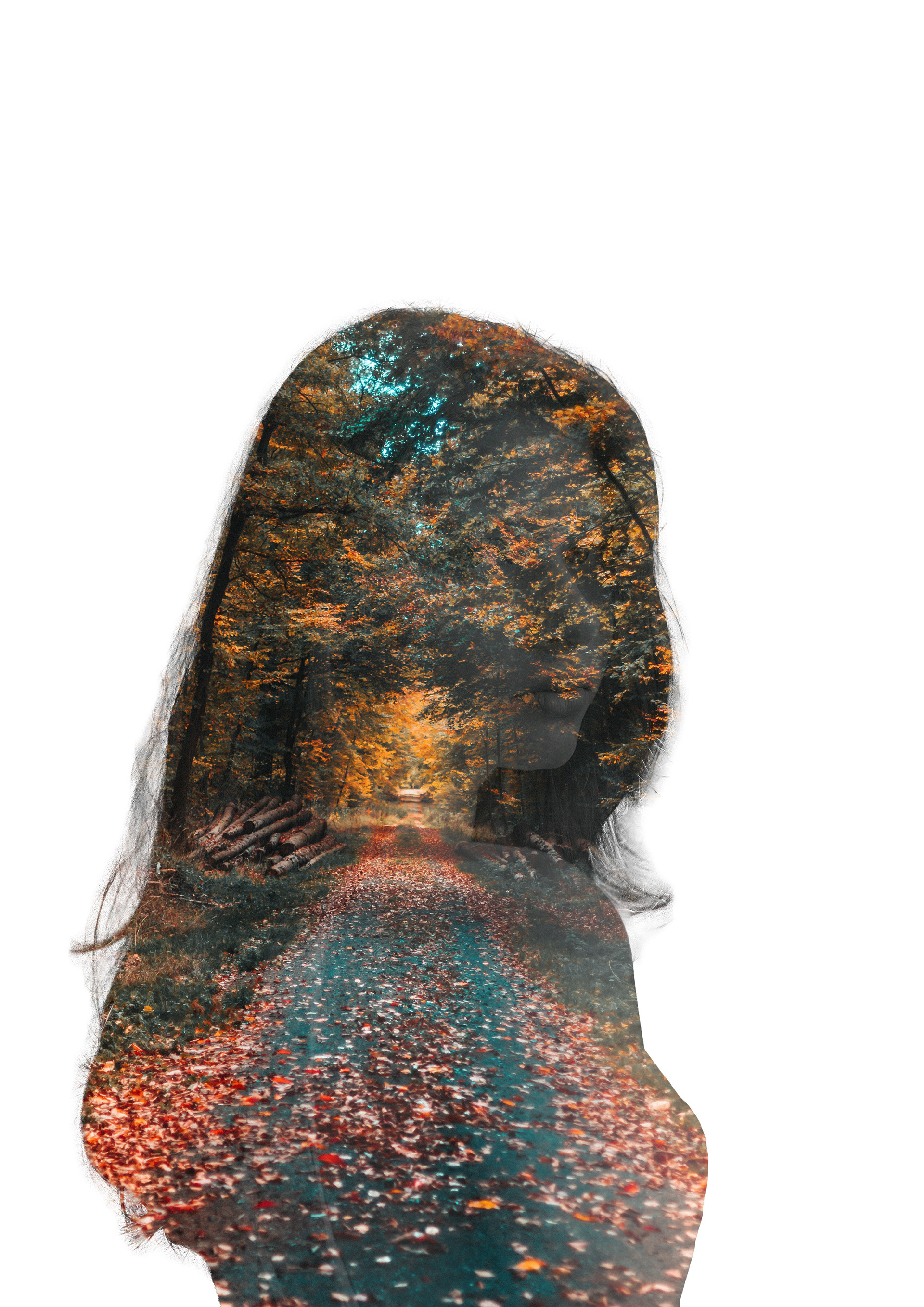 Double exposure montage gemaakt begin november 2022 in Adobe Photoshop