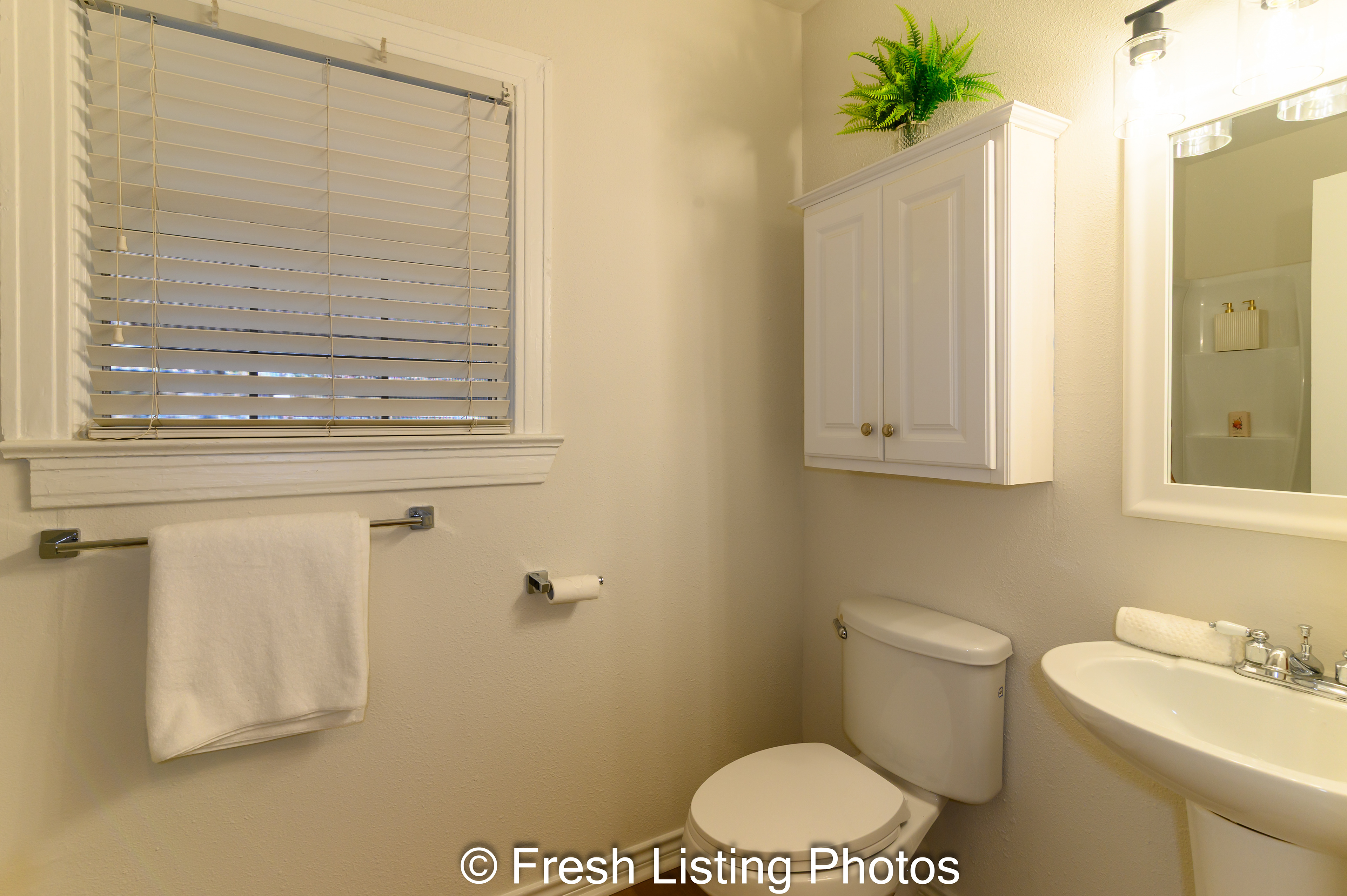 Primary bathroom with window