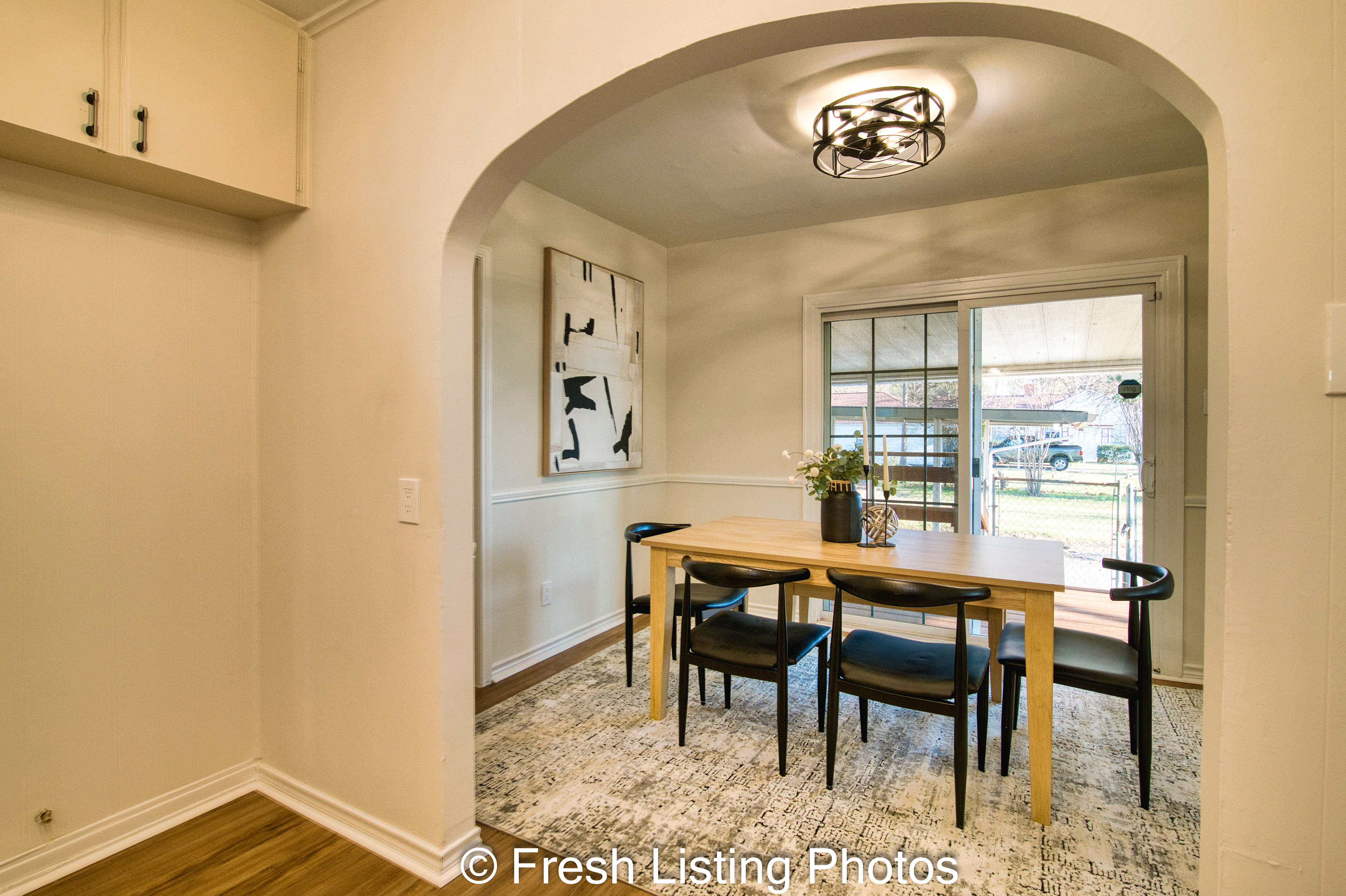 Dining room and fridge area