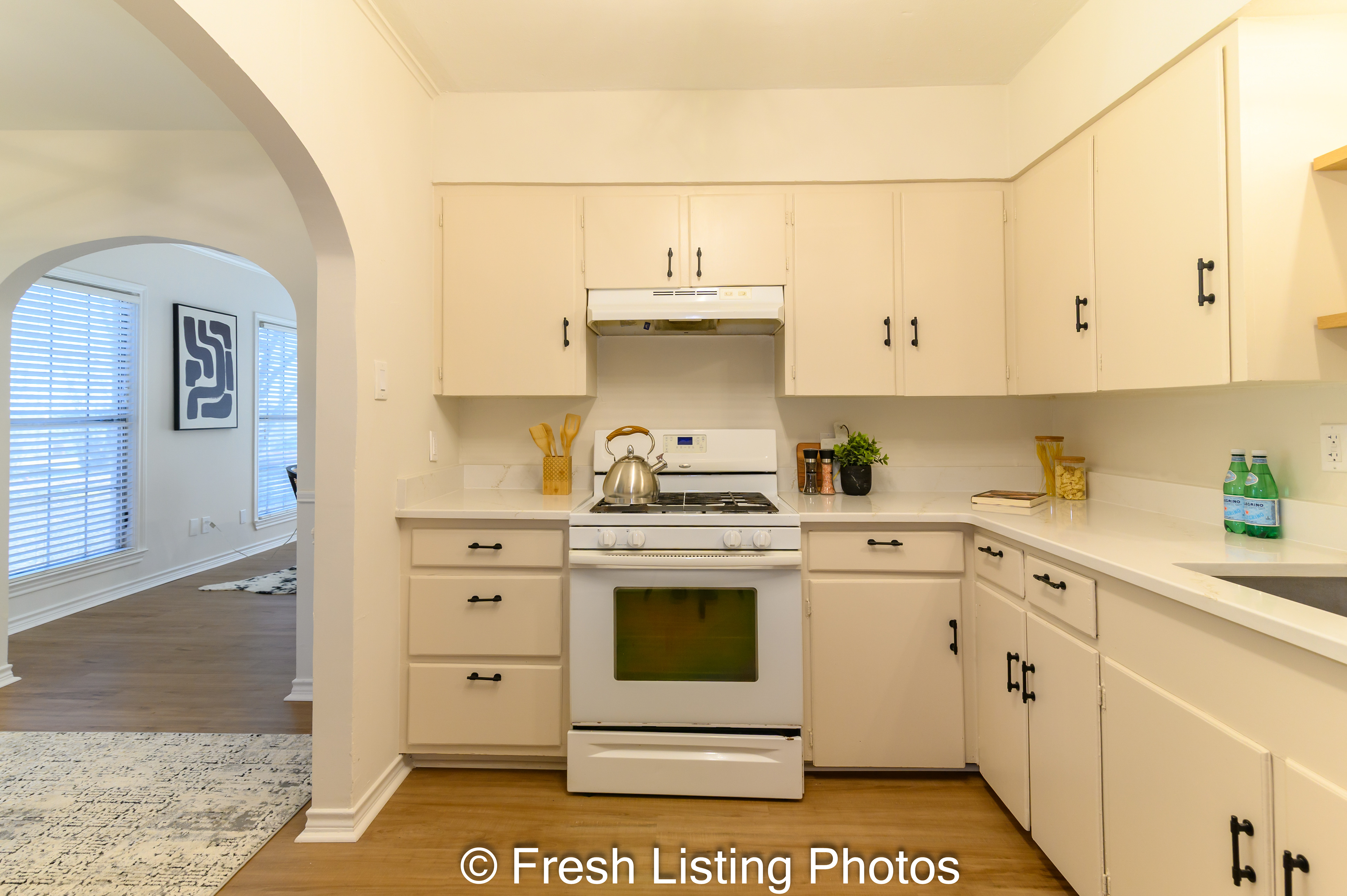 Kitchen with gas range
