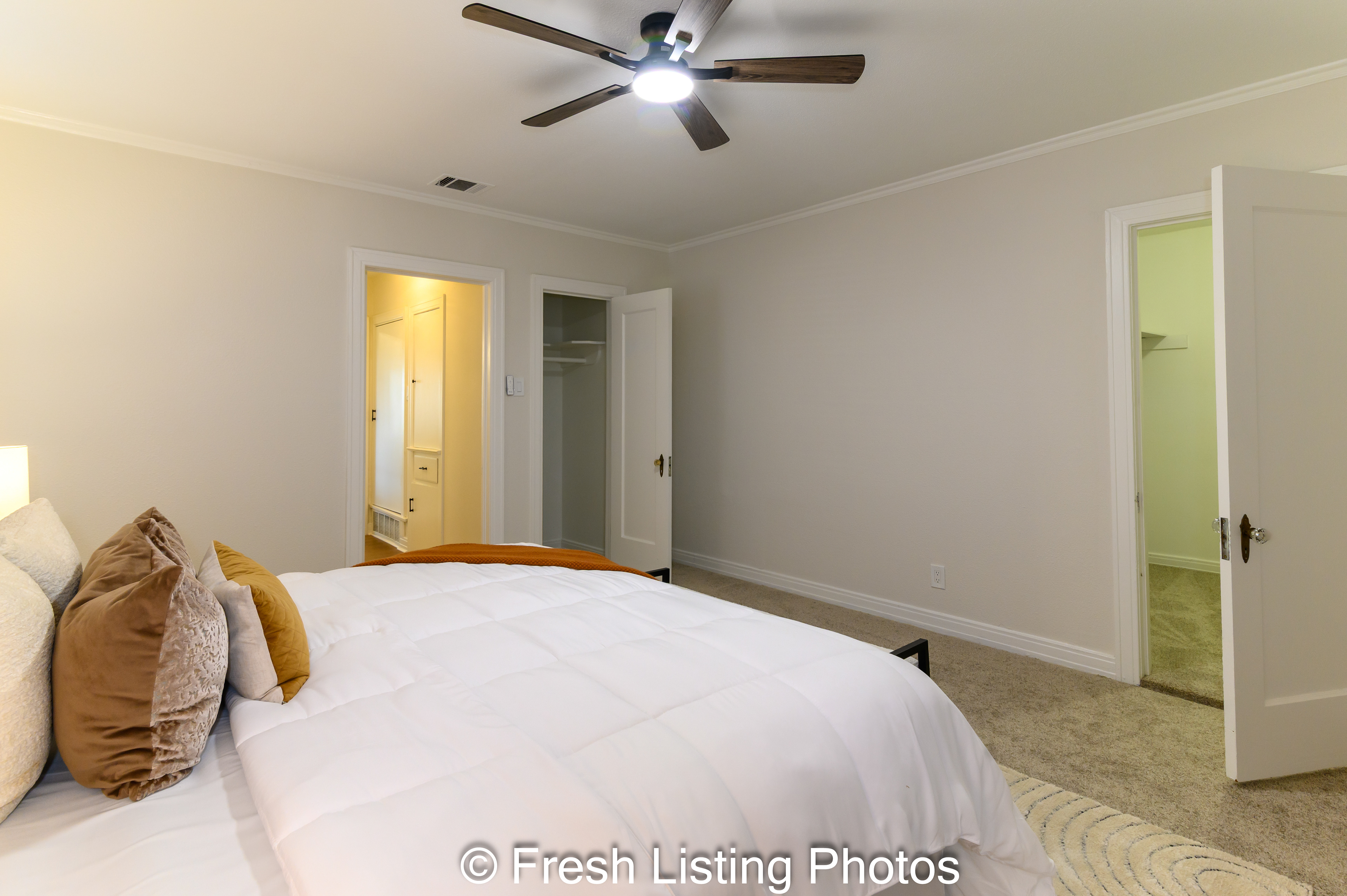 Primary bedroom with two closets