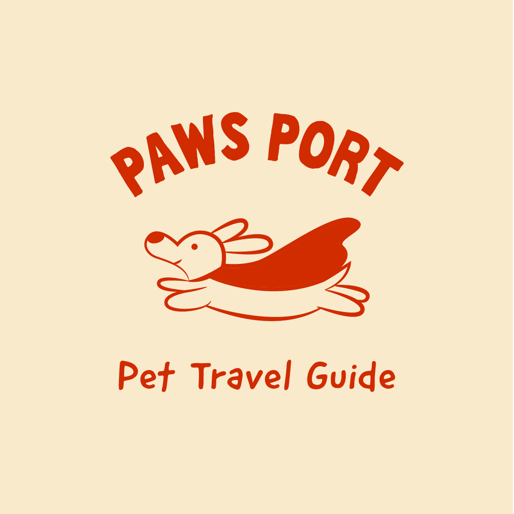 PawsPort primary logo – retro-style design for pet travel brand