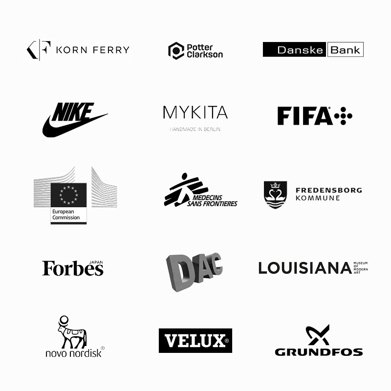 Client list of one of the best videographers in Copenhagen, David Schweiger