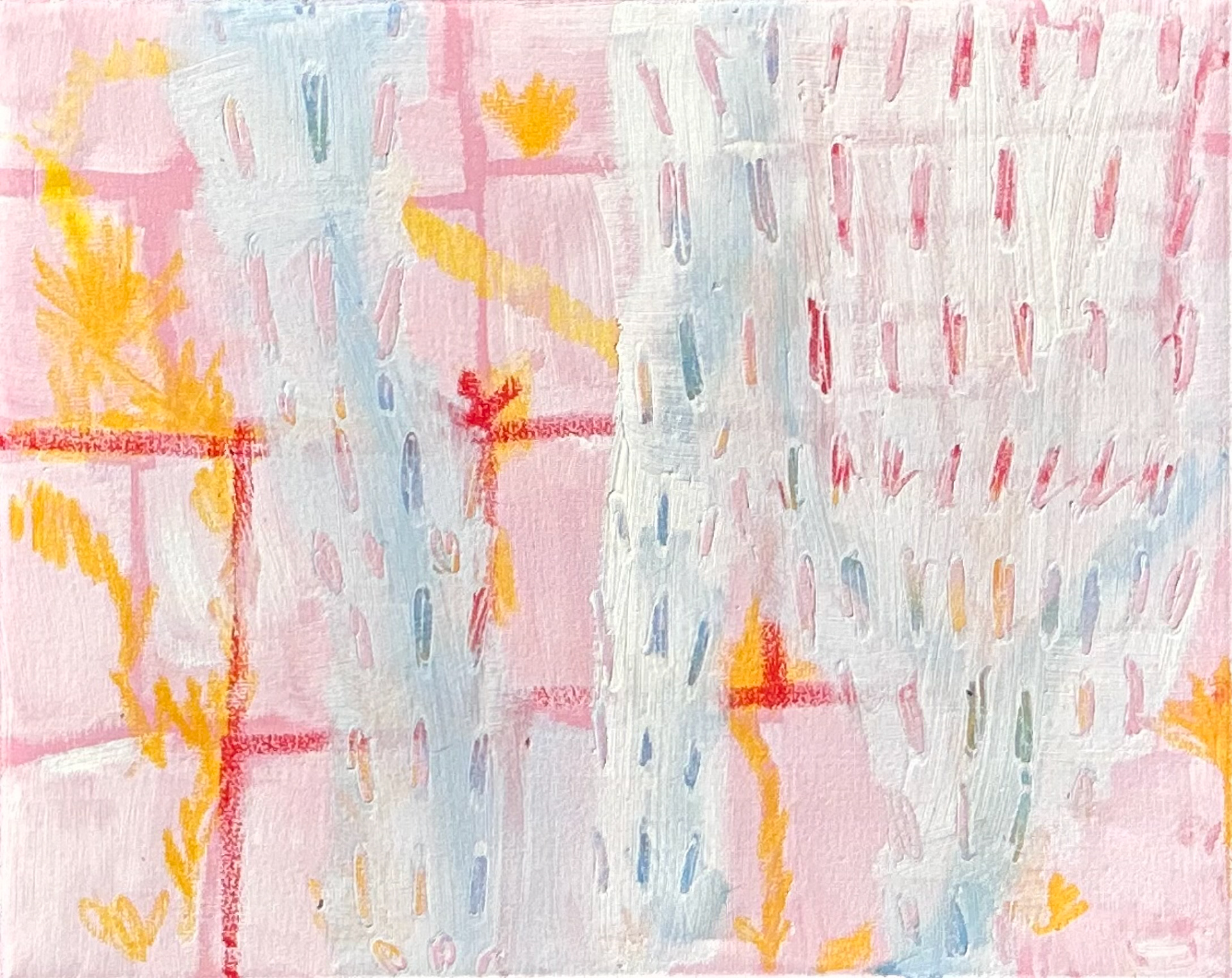 Untitled, acrylic and oil stick on canvas, 51 x 40cm, 2026