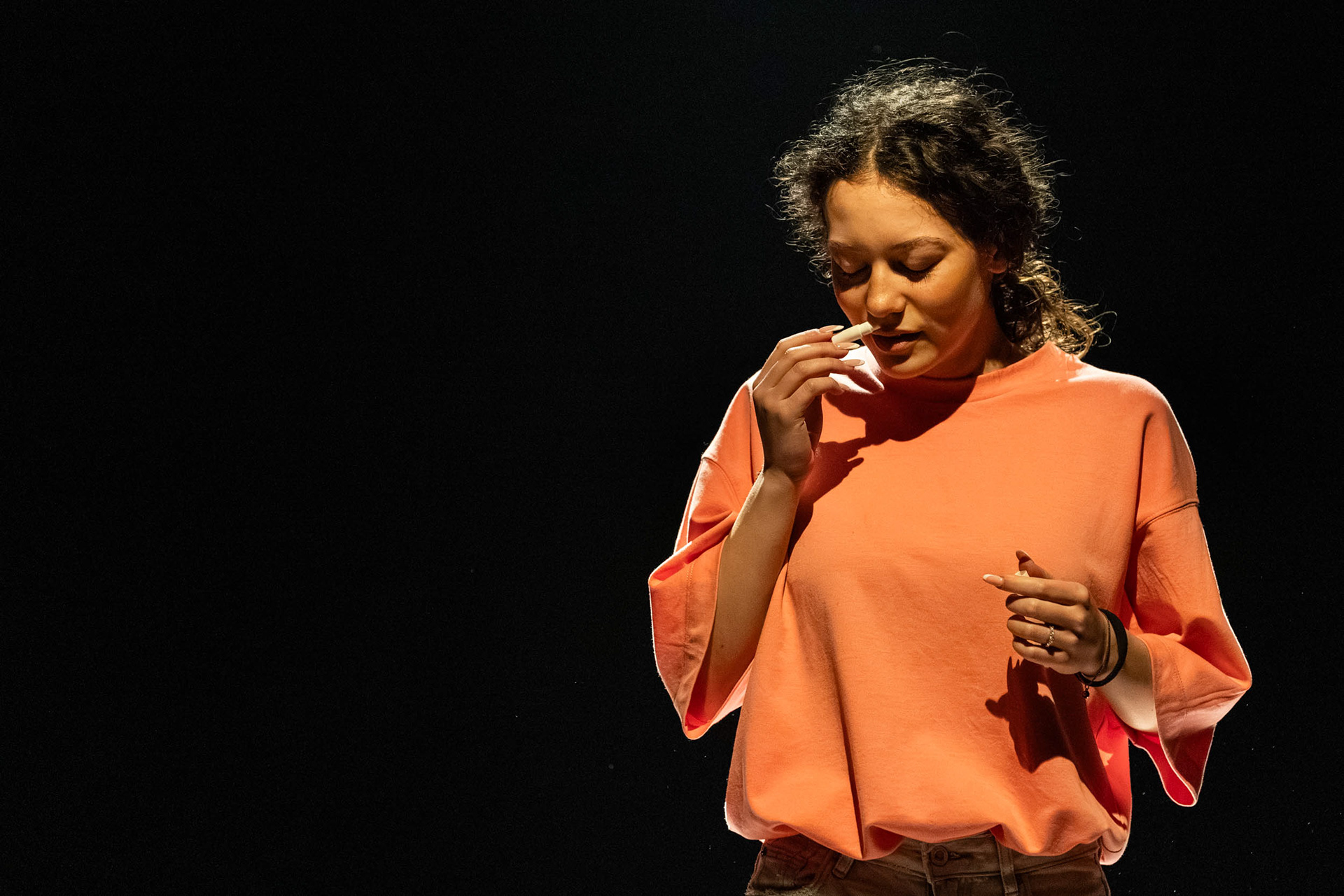 Napoli, 2026, Teatro NEST - Workshop di recitazione a cura di Ciro Esposito. Nella foto Giusy