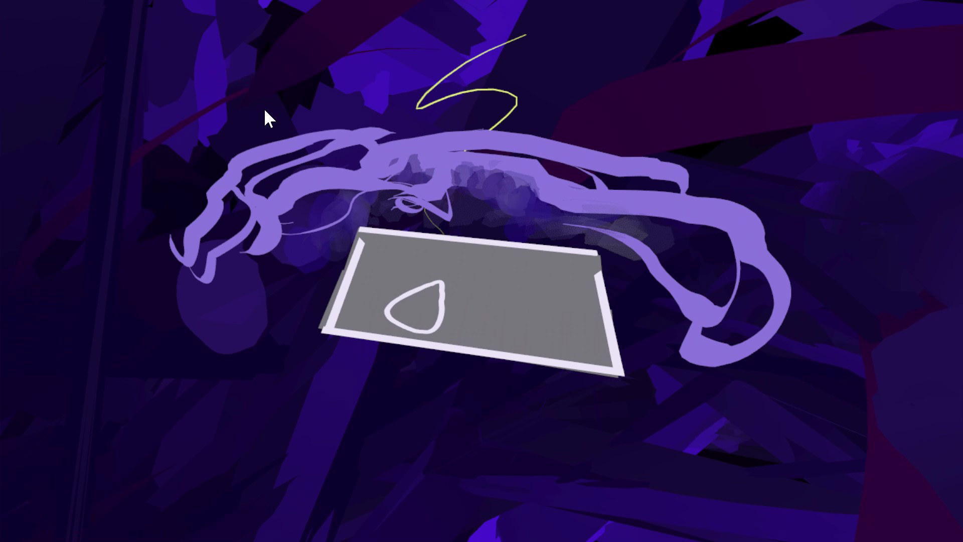 Close-up, user's main view of the scene (concept art)