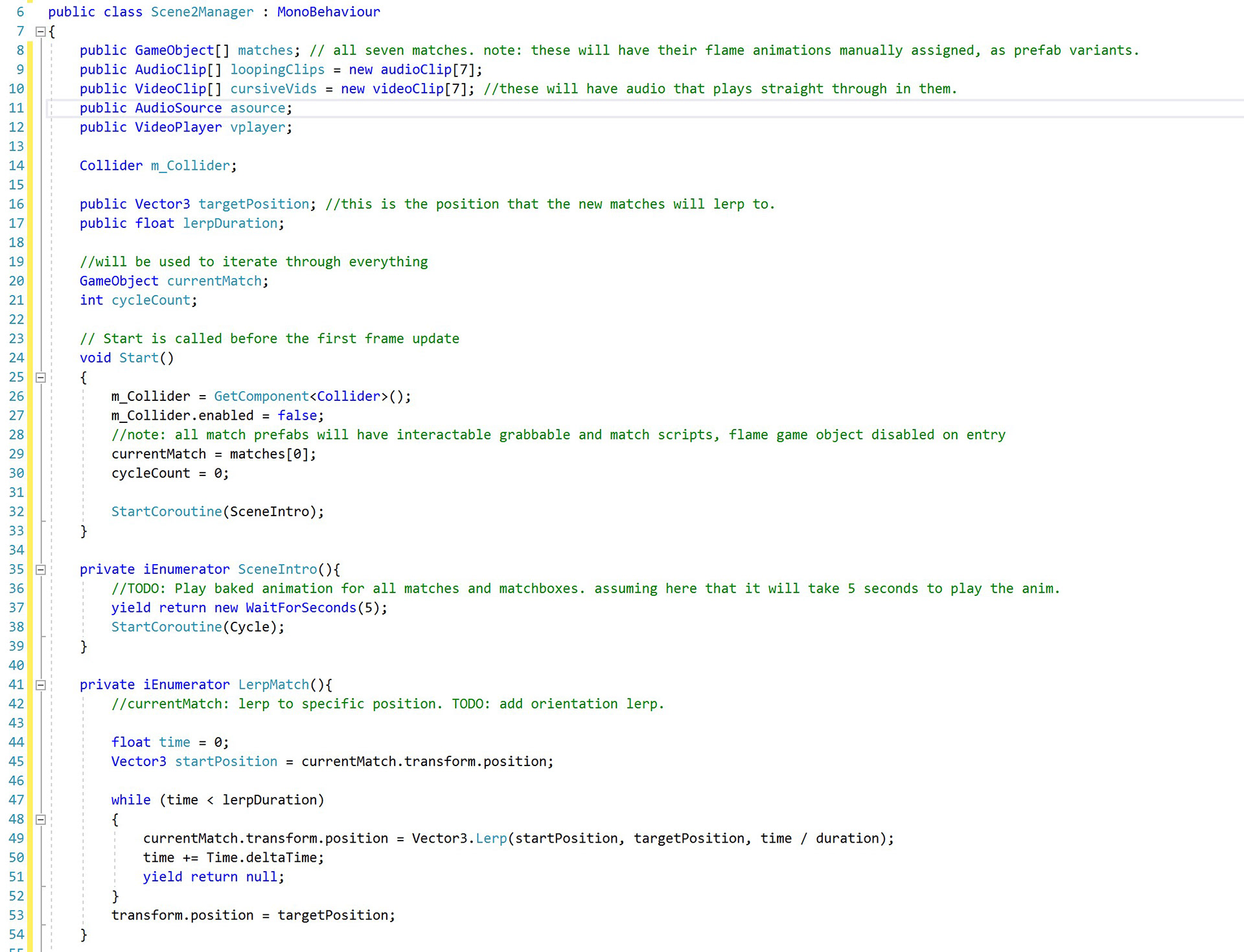 A portion of the mostly working code