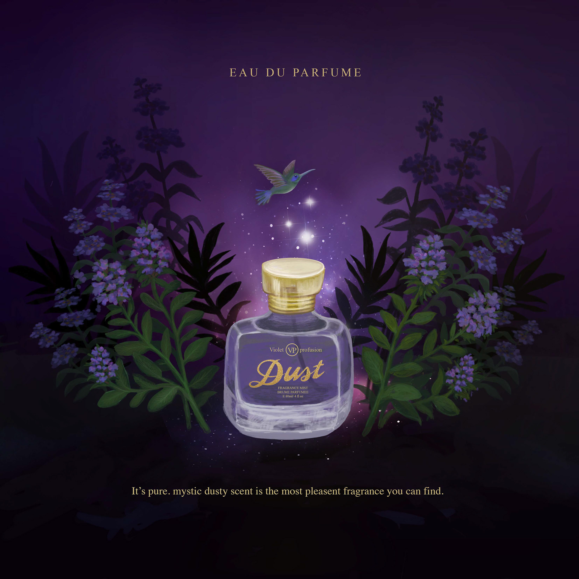 Parfume ad digital painting in Procreate 2021