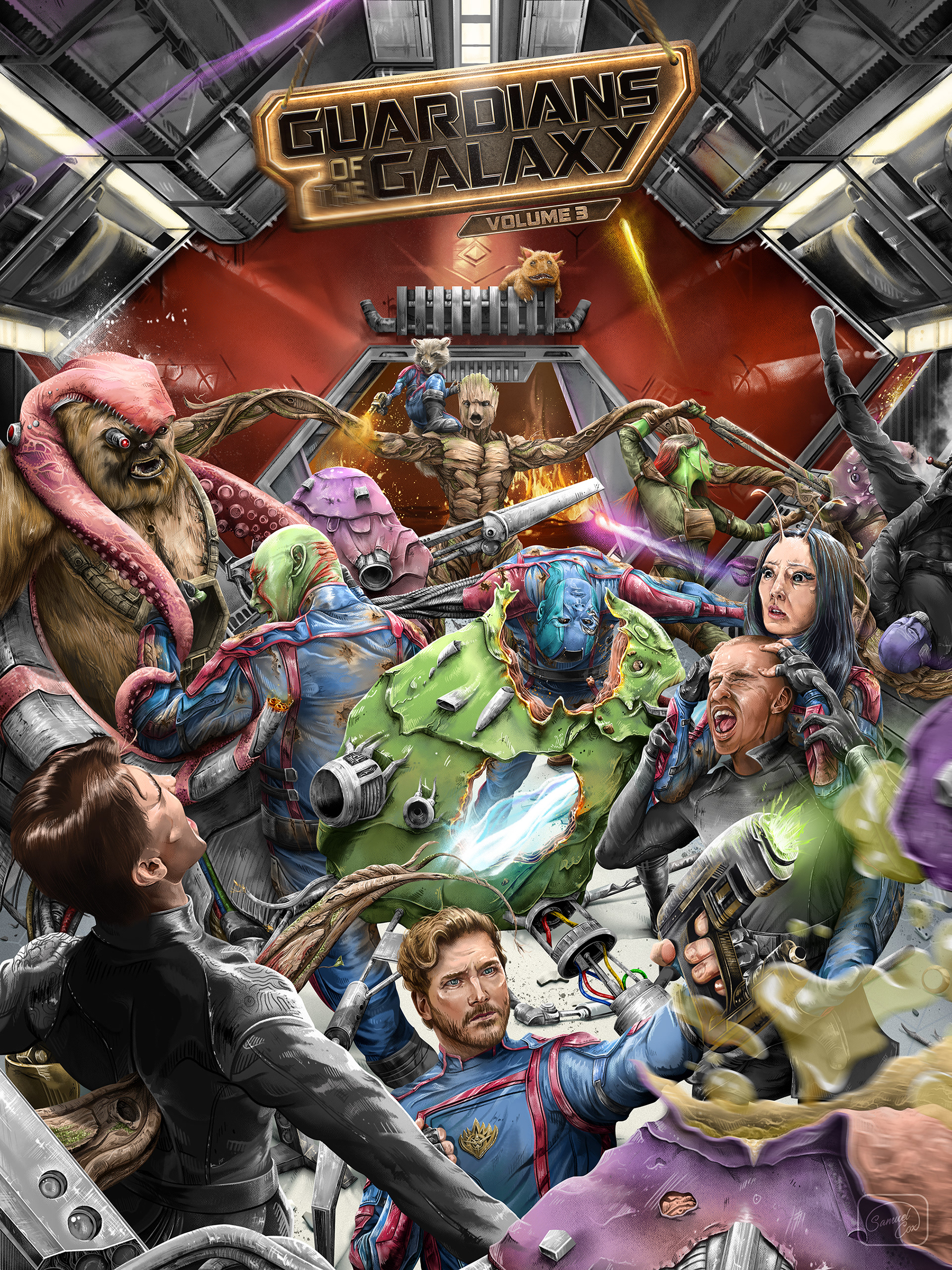 Poster Tribute for James Gunn's "Guardians - Vol 3". 2023