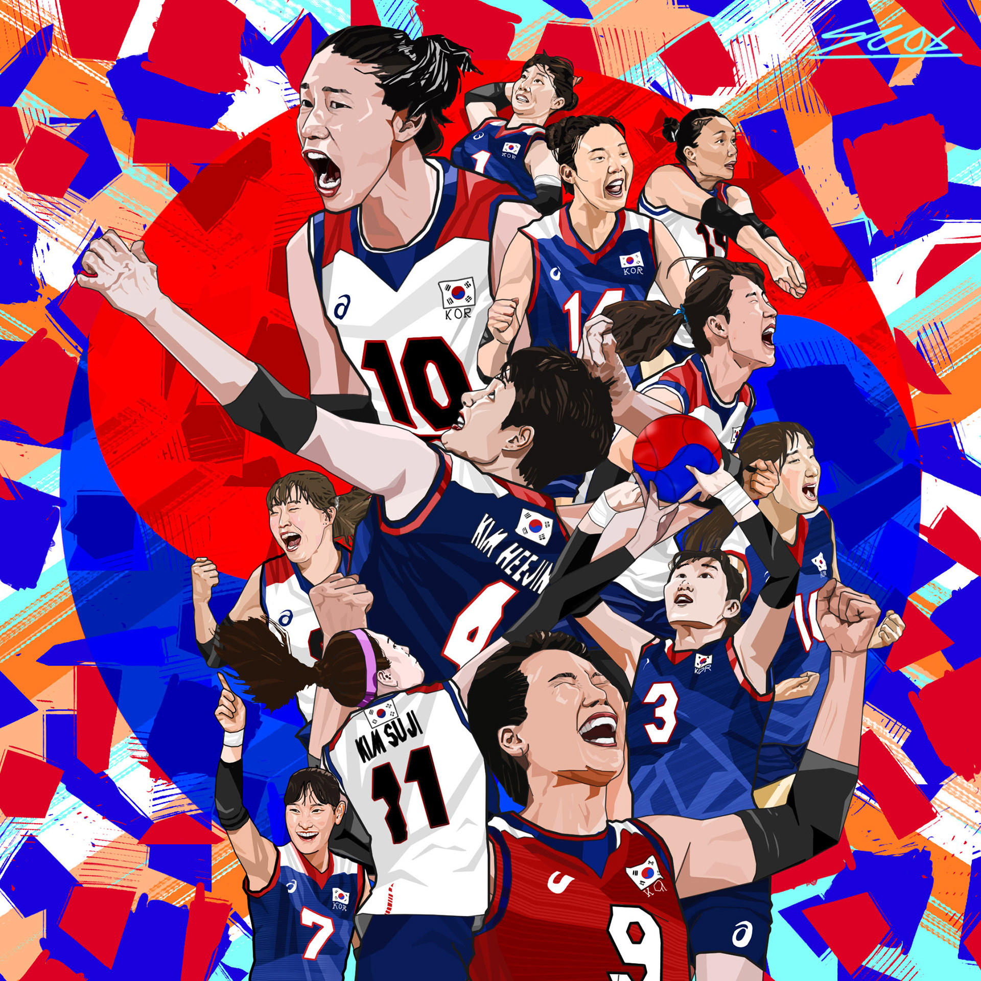 A Piece Created in Support of the 2021 Korean Olympic Volleyball Campaign.