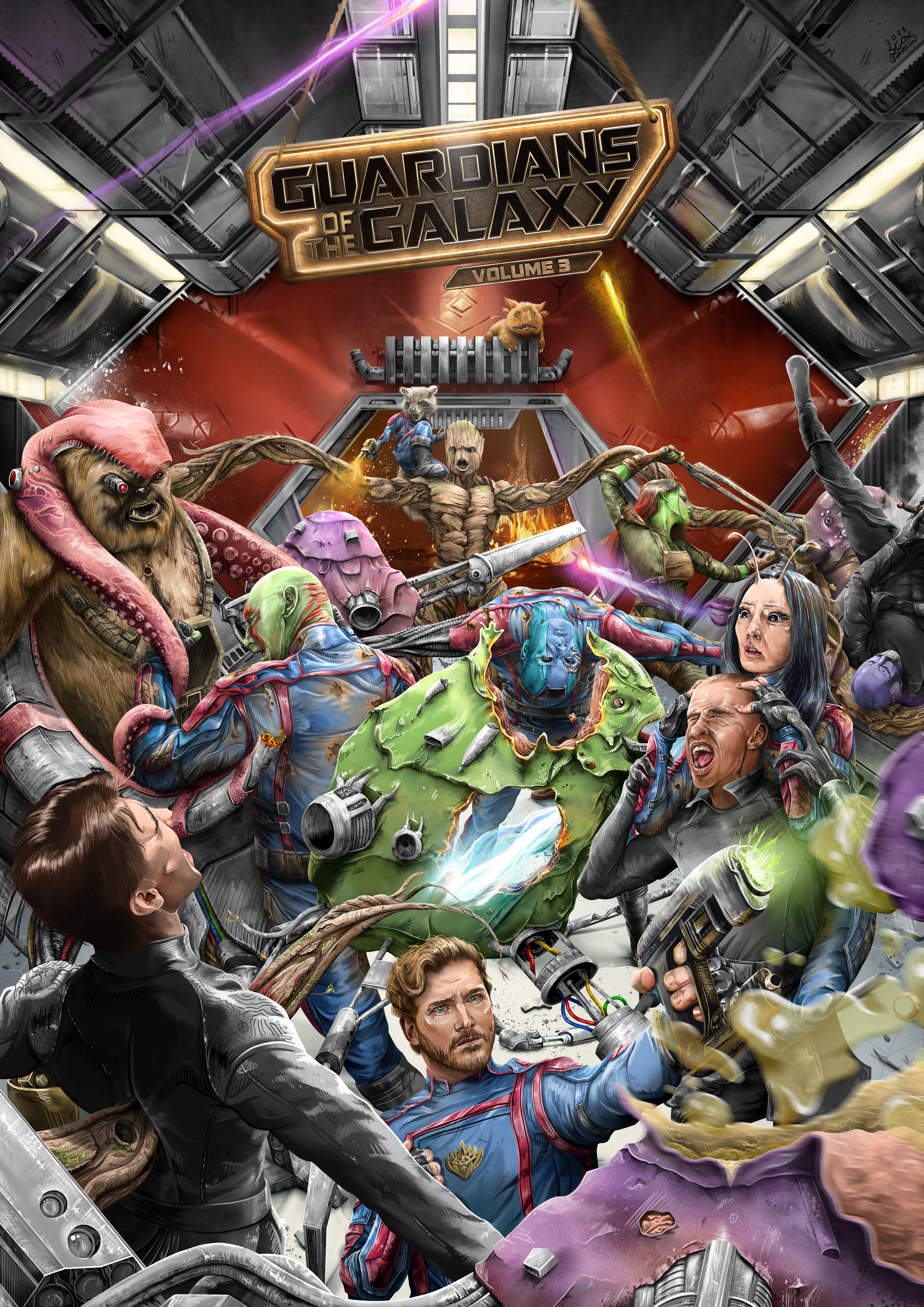 Poster Tribute for Marvel Studios Guardians of the Galaxy - Vol 3