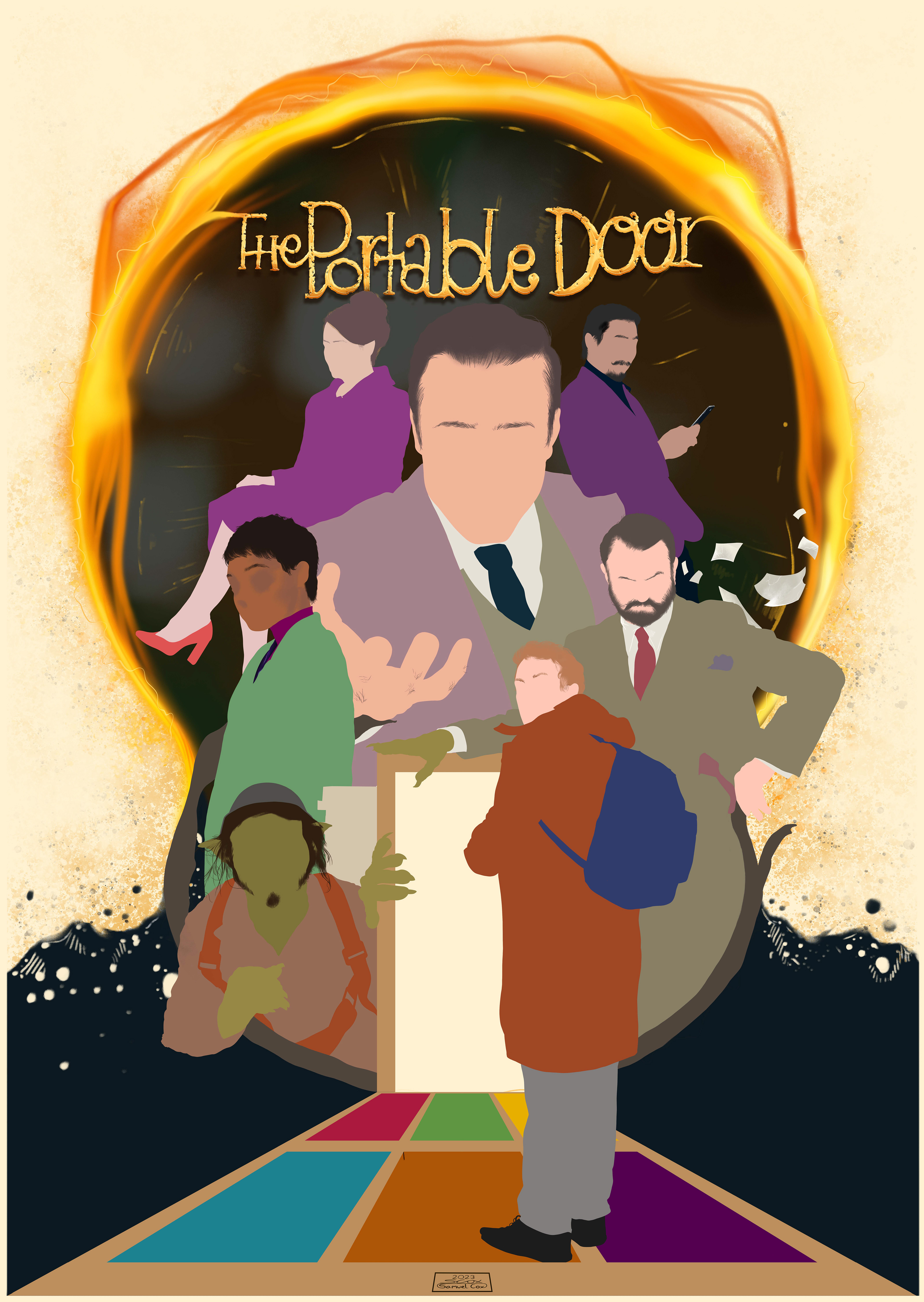 Flat Colours Placed to gain a feel for the posters palette and tone.