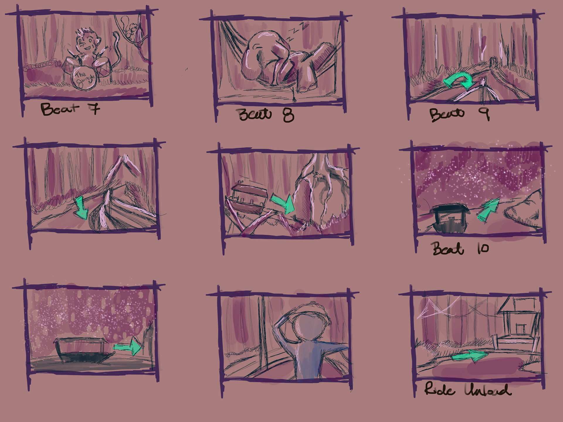 Preliminary Story Board Two - Procreate 2022
